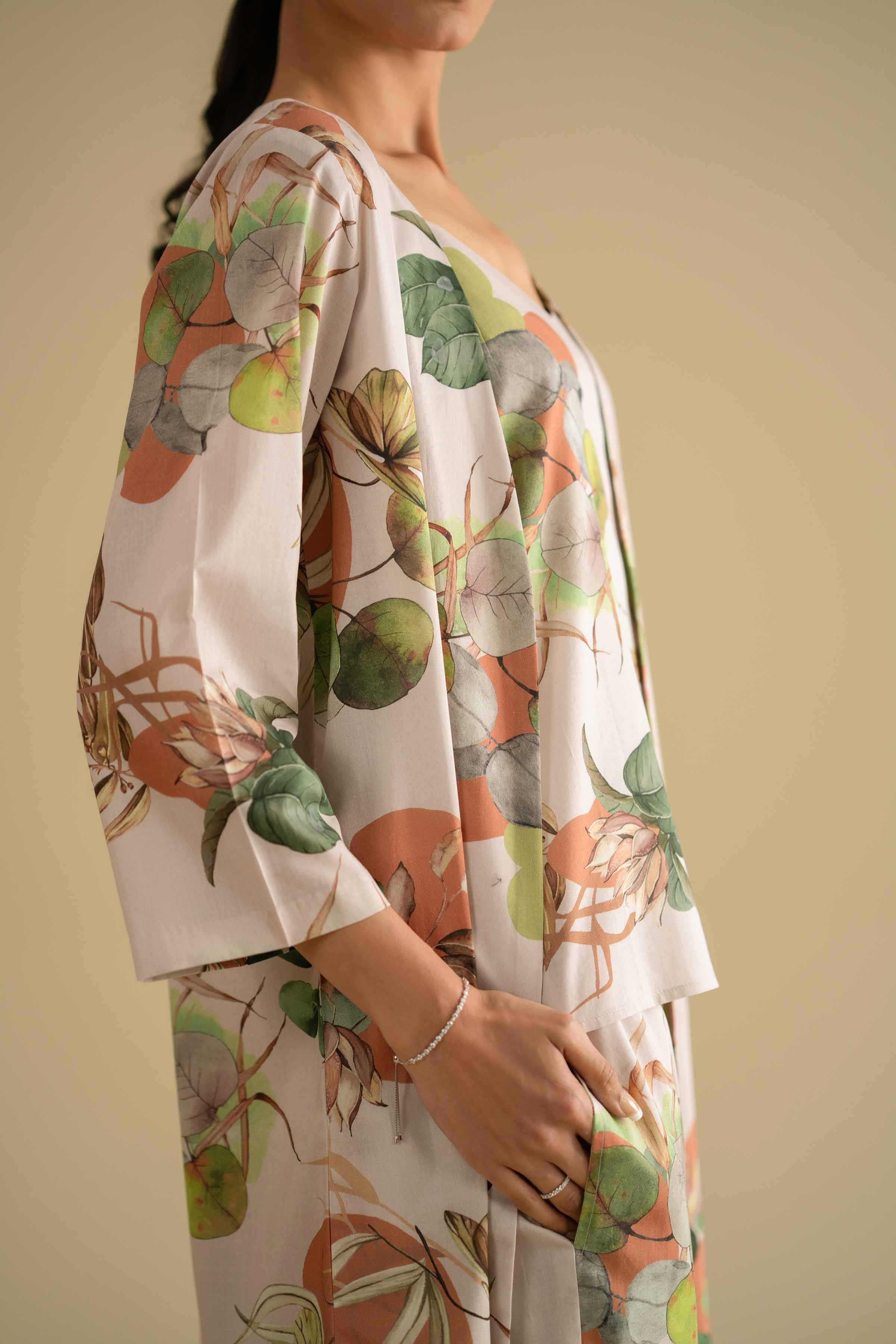 NishatUK - Off White Printed Cambric 3-piece ready to wear Suit