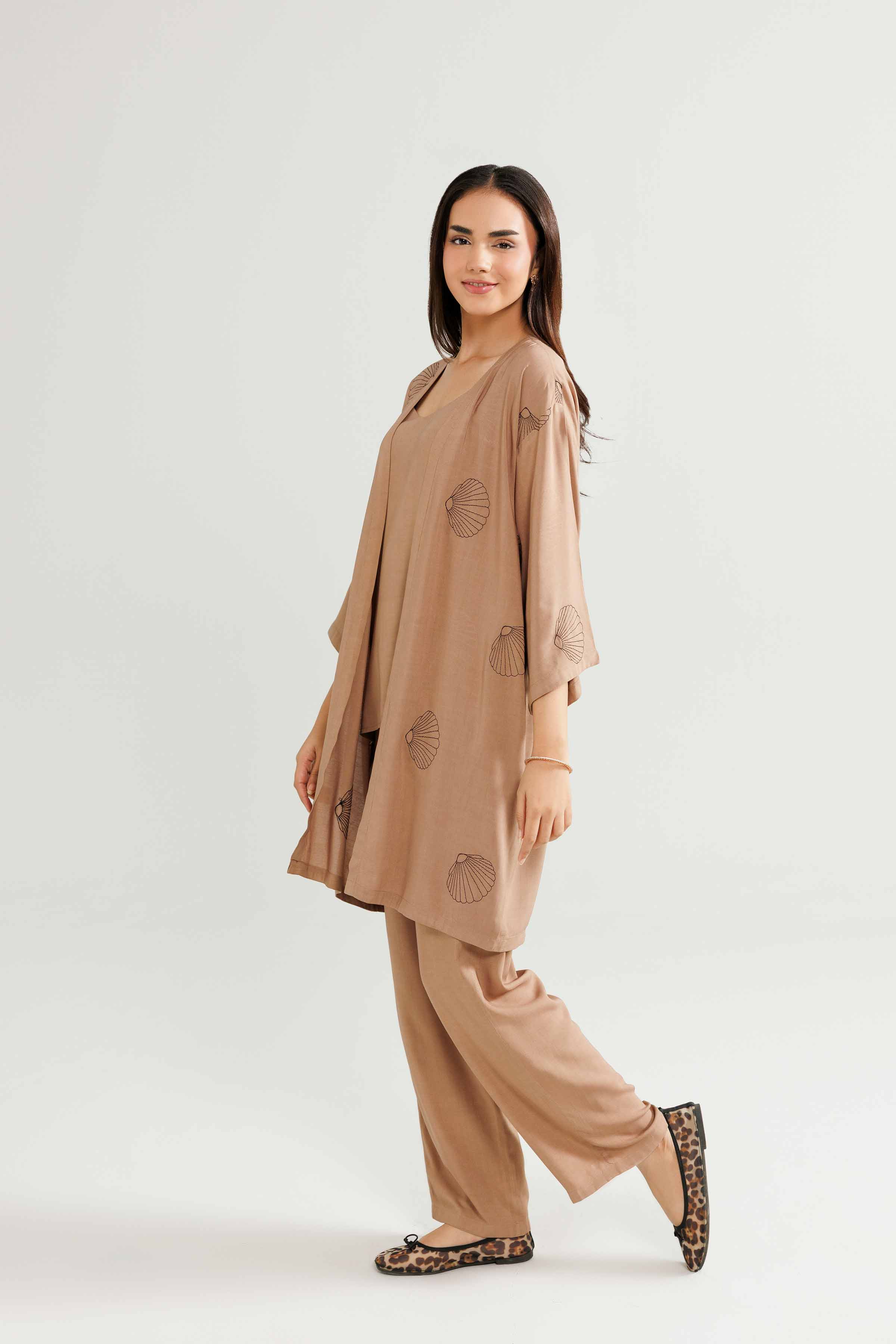 NishatUK - Sand Embroidered Linen 3-piece ready to wear-luxury Luxury Dress