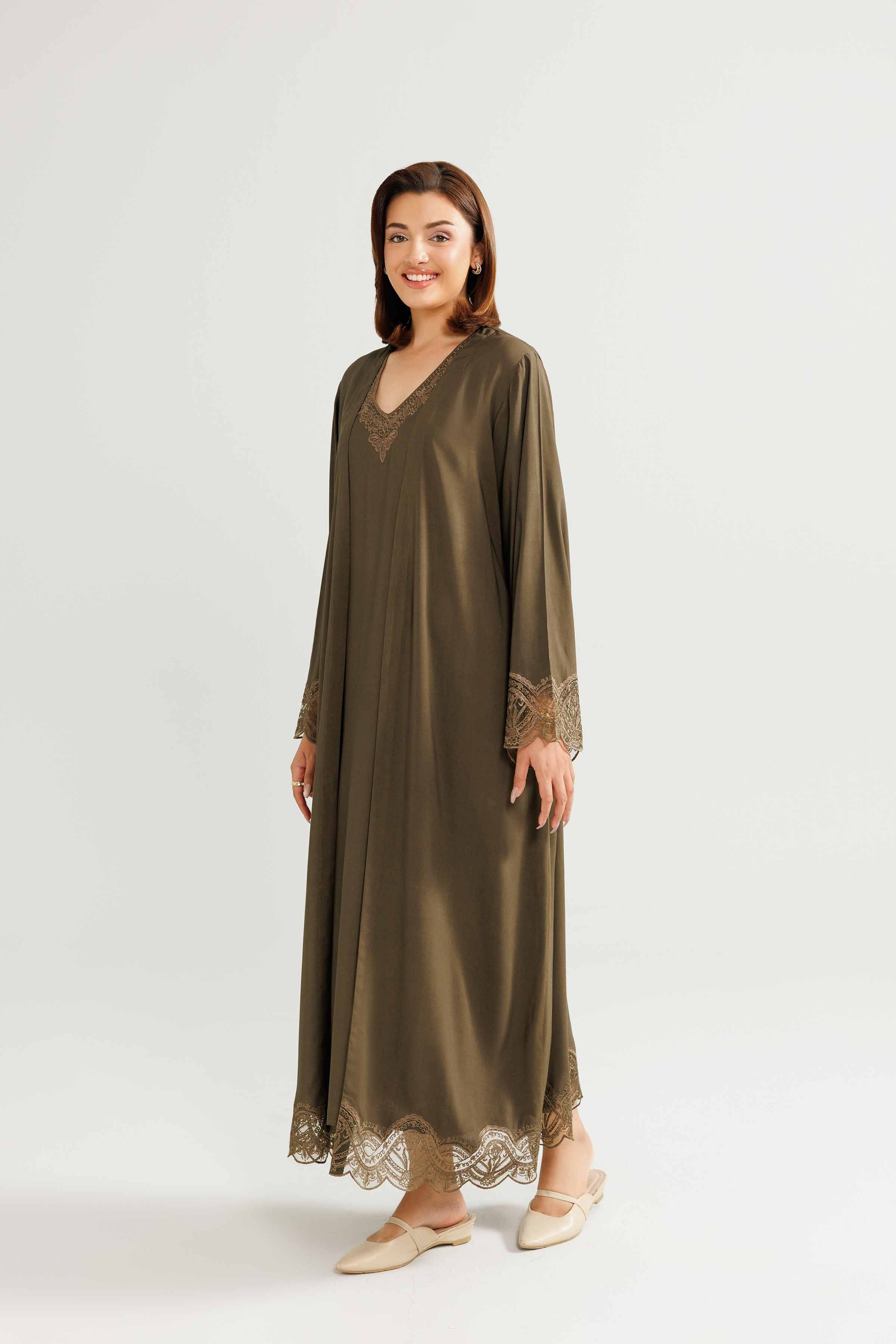 NishatUK - Green Embroidered Linen 2-piece ready to wear Loungewear