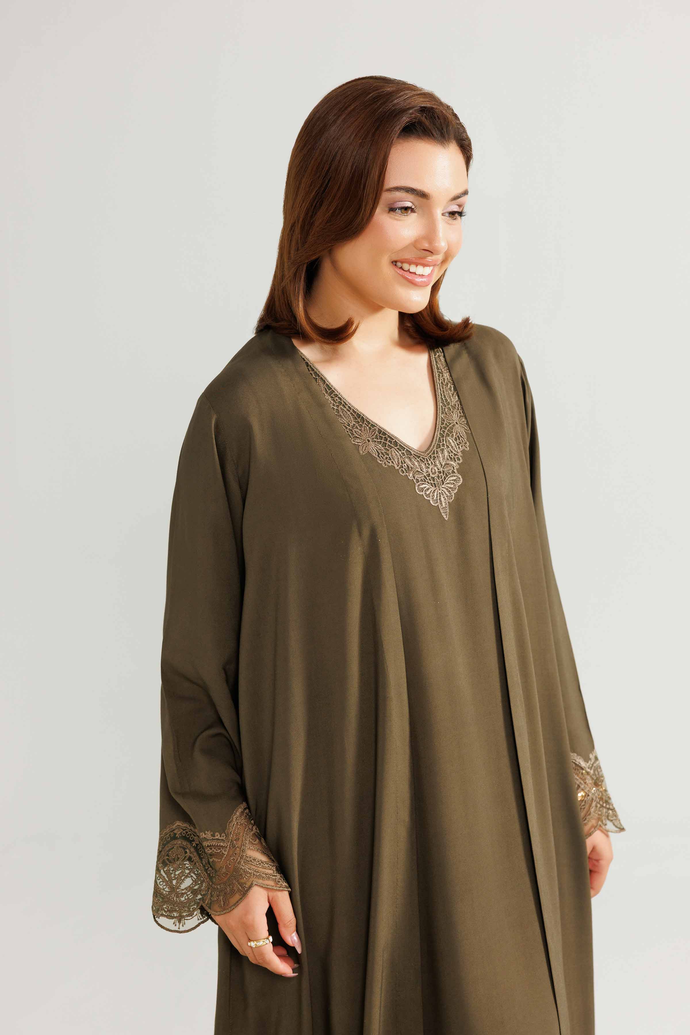 NishatUK - Green Embroidered Linen 2-piece ready to wear Loungewear