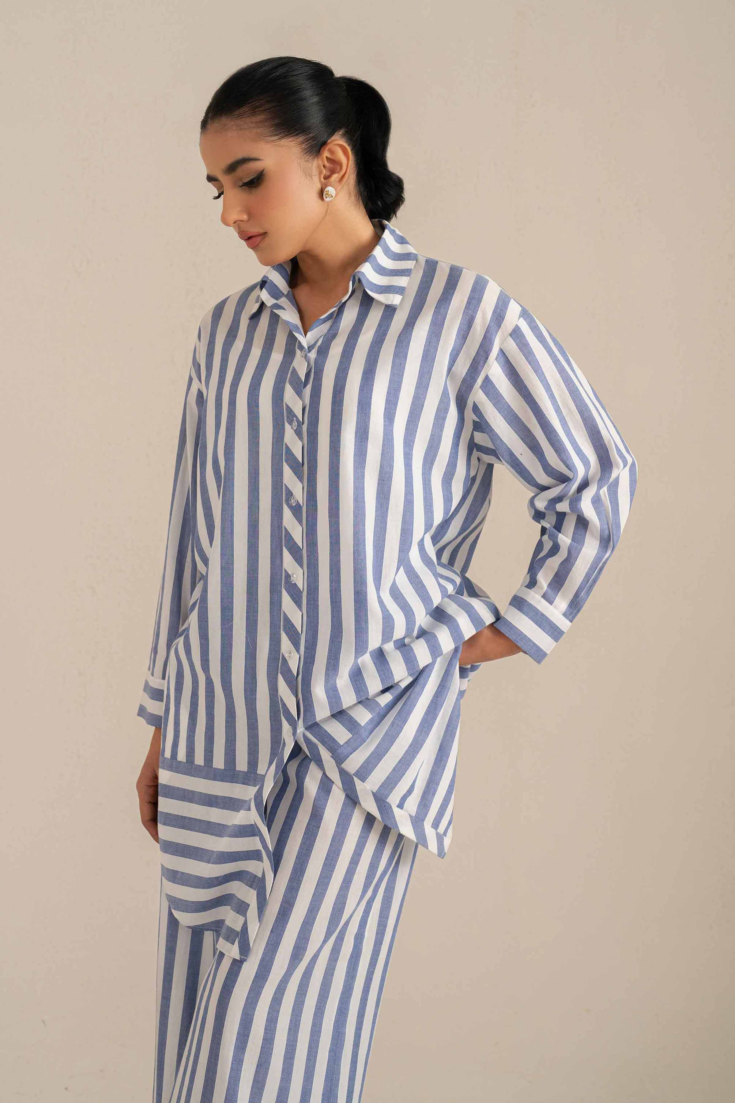 NishatUK - Brown Solids Cotton 2-piece ready to wear Luxury Dress