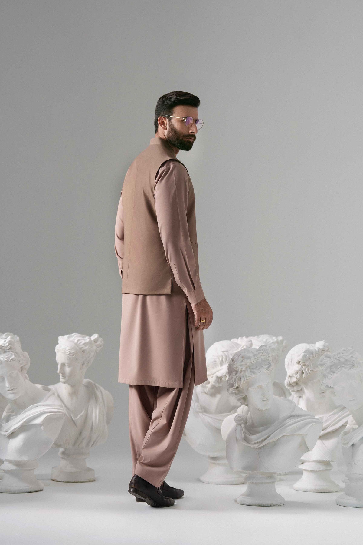 Nishat UK - Brown Embroidered Wash & Wear 2 Pieces ready to wear