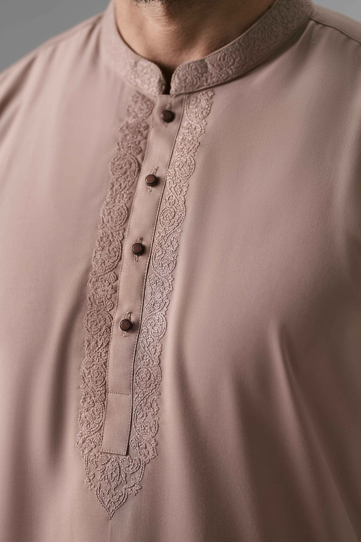 Nishat UK - Brown Embroidered Wash & Wear 2 Pieces ready to wear
