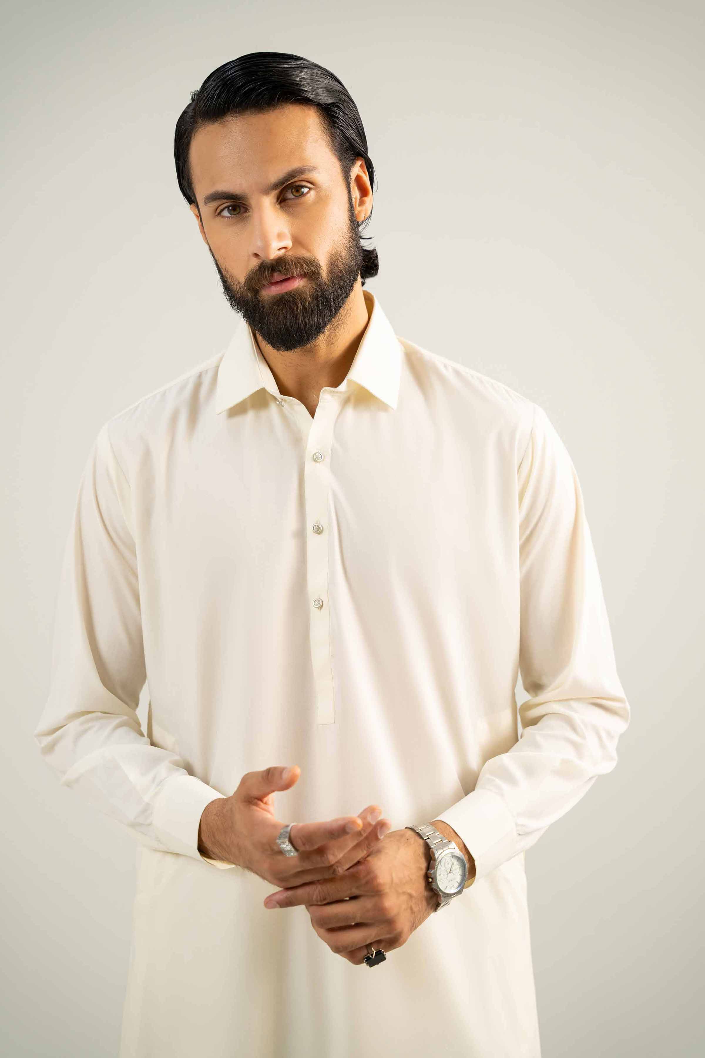 NishatUK - Beige Solids Leisure 2-piece ready to wear Dress