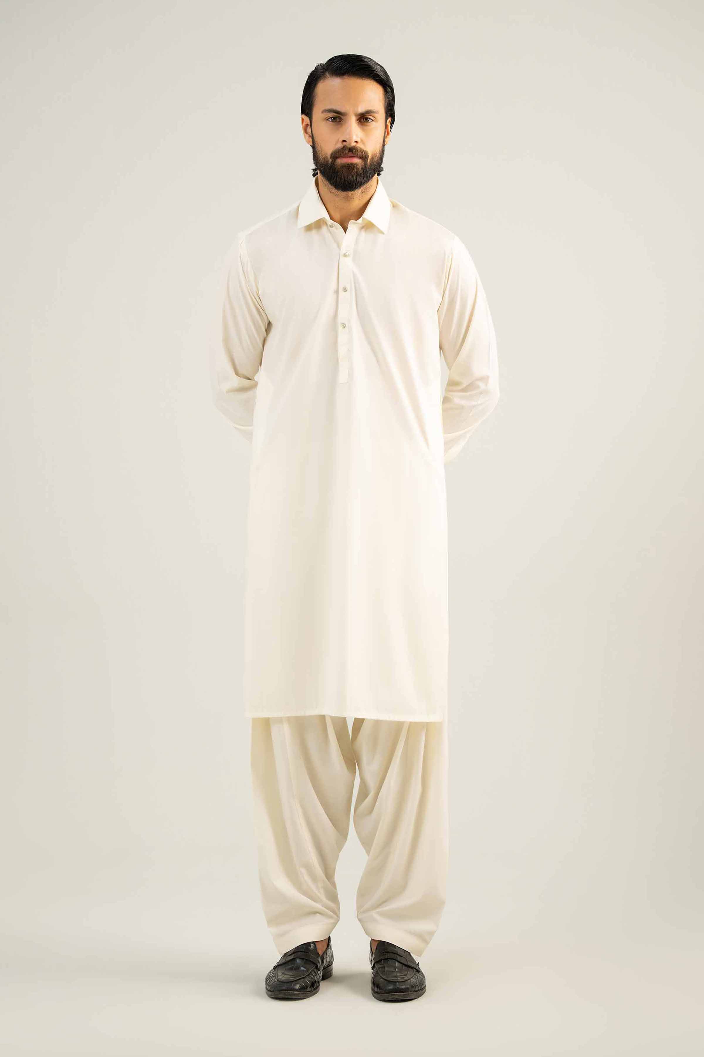 NishatUK - Beige Solids Leisure 2-piece ready to wear Dress