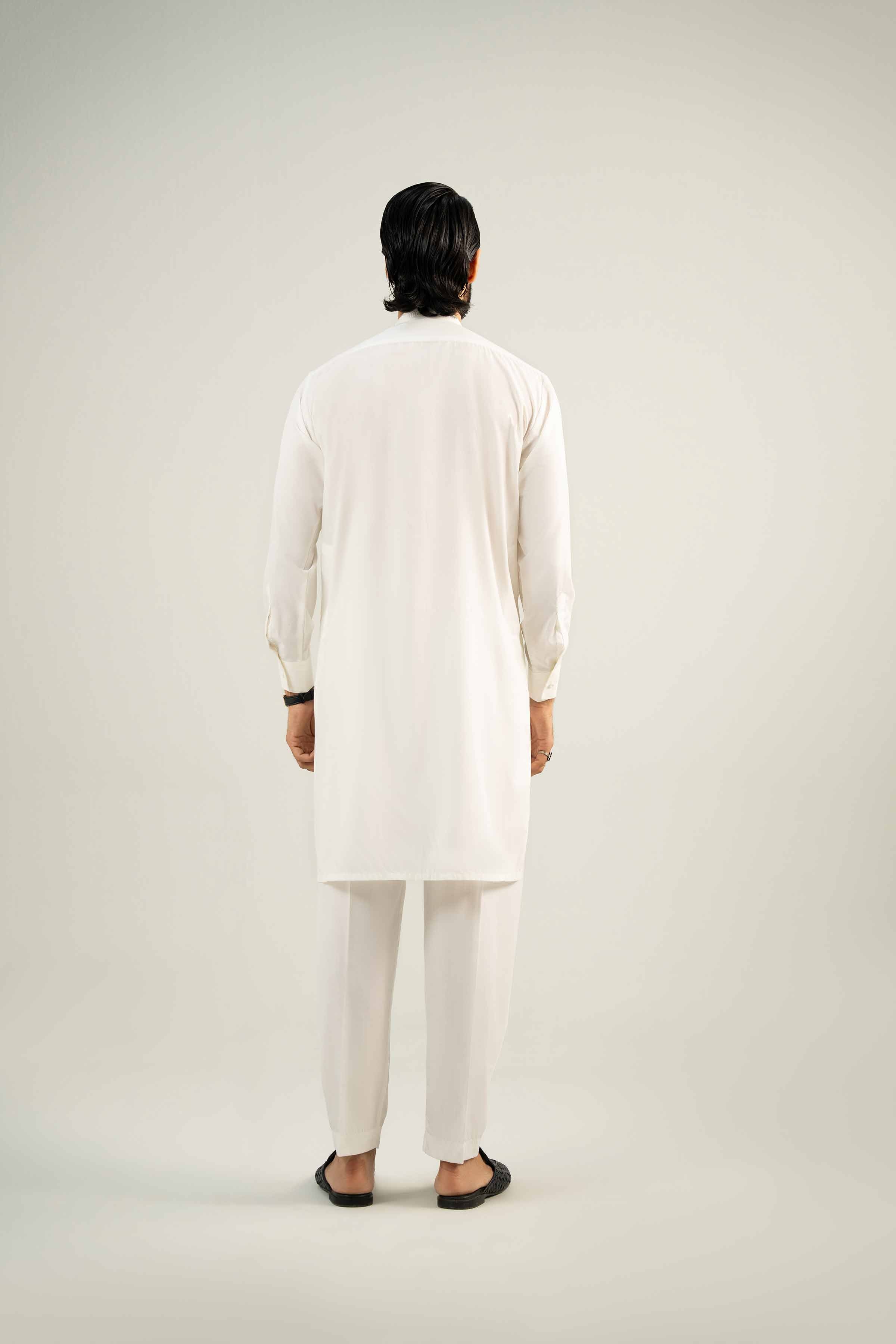 NishatUK - White Embroidered Leisure 2-piece ready to wear Dress