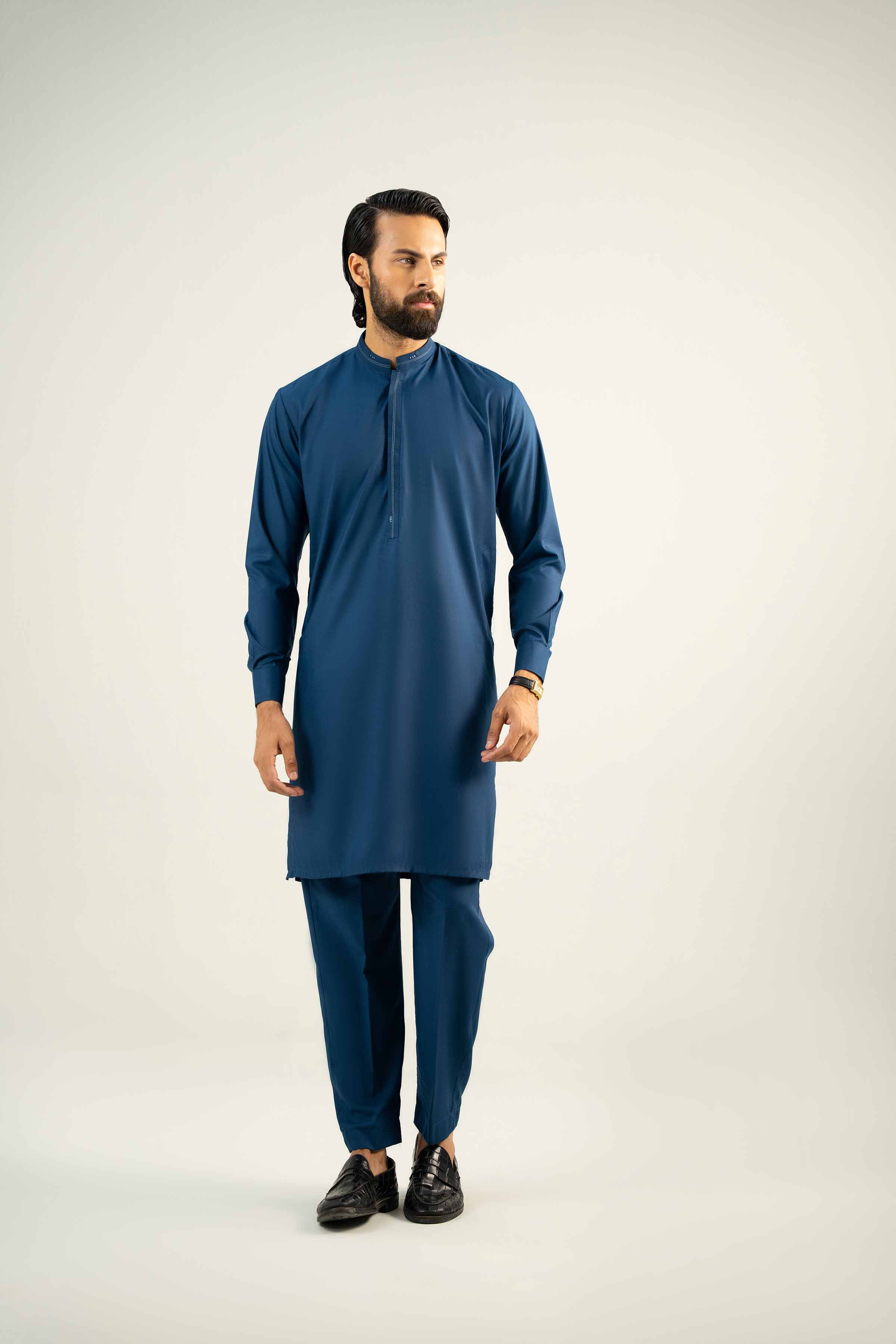 NishatUK - Blue Embroidered Ambassadar 2-piece ready to wear Dress