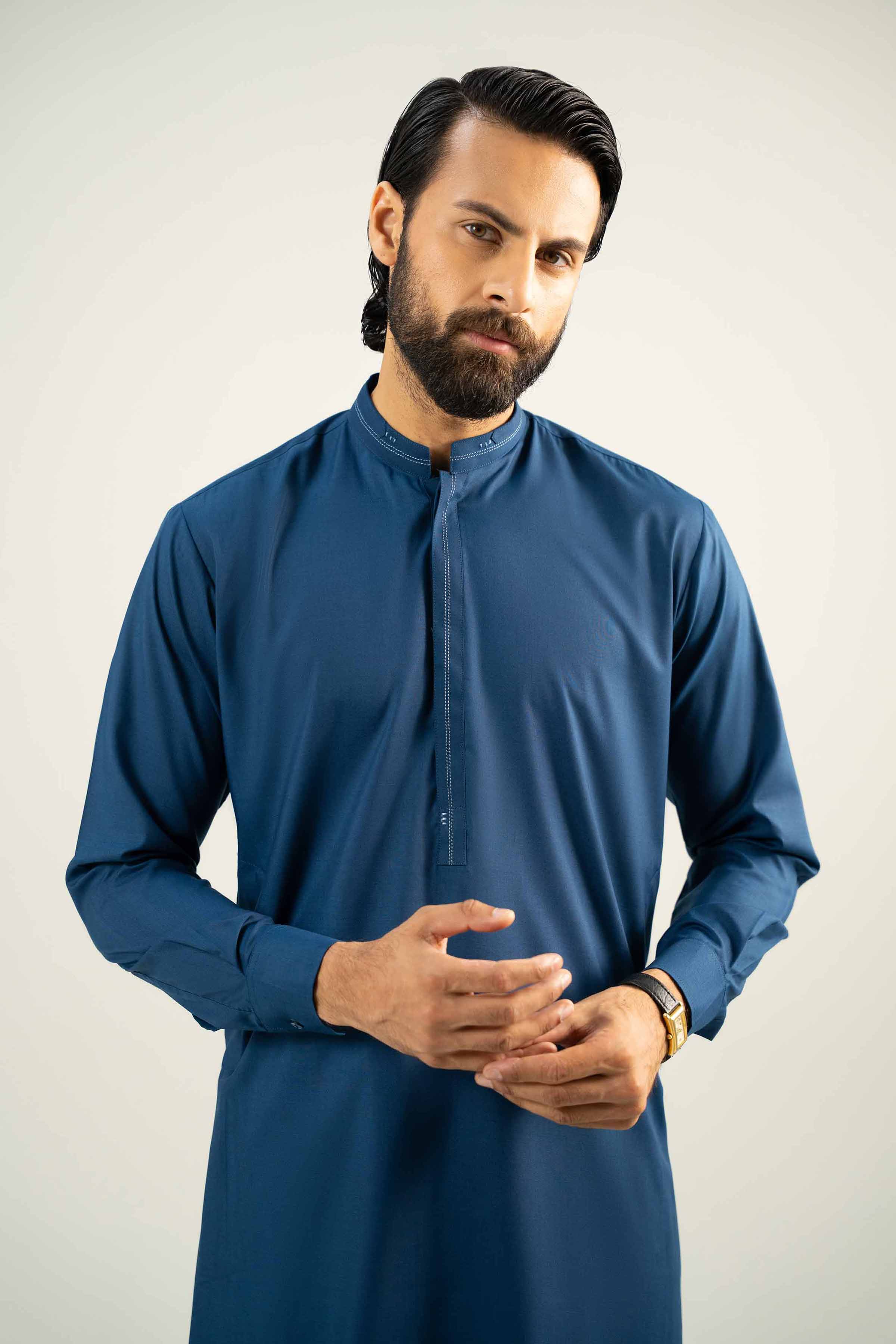 NishatUK - Blue Embroidered Ambassadar 2-piece ready to wear Dress