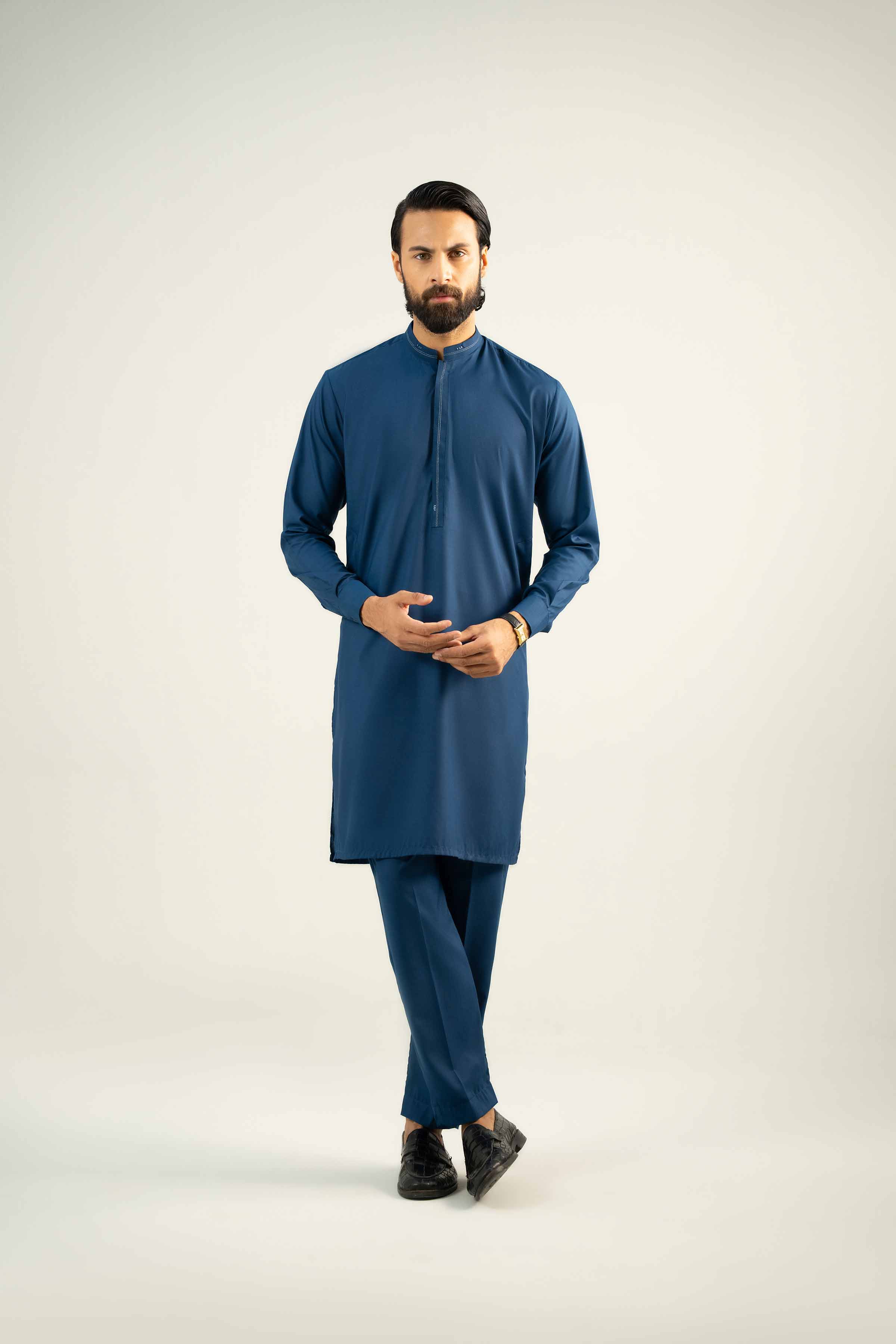 NishatUK - Blue Embroidered Ambassadar 2-piece ready to wear Dress