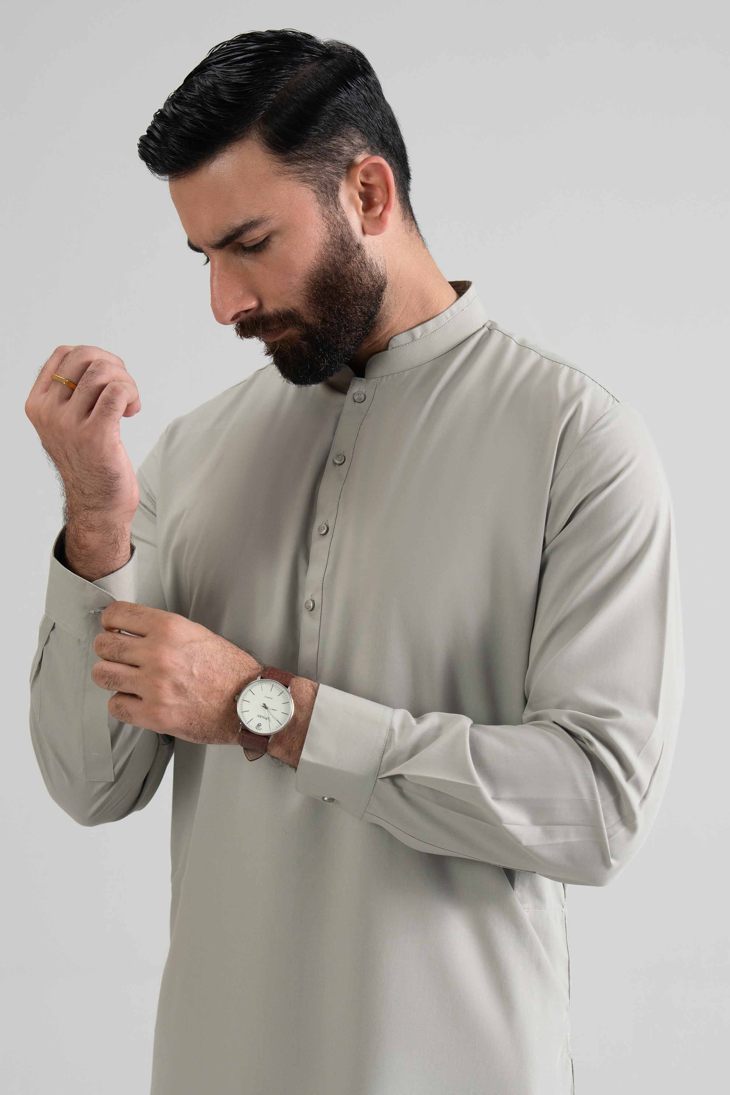 NishatUK - Sage Green Solids Blended 1-piece ready to wear kurta