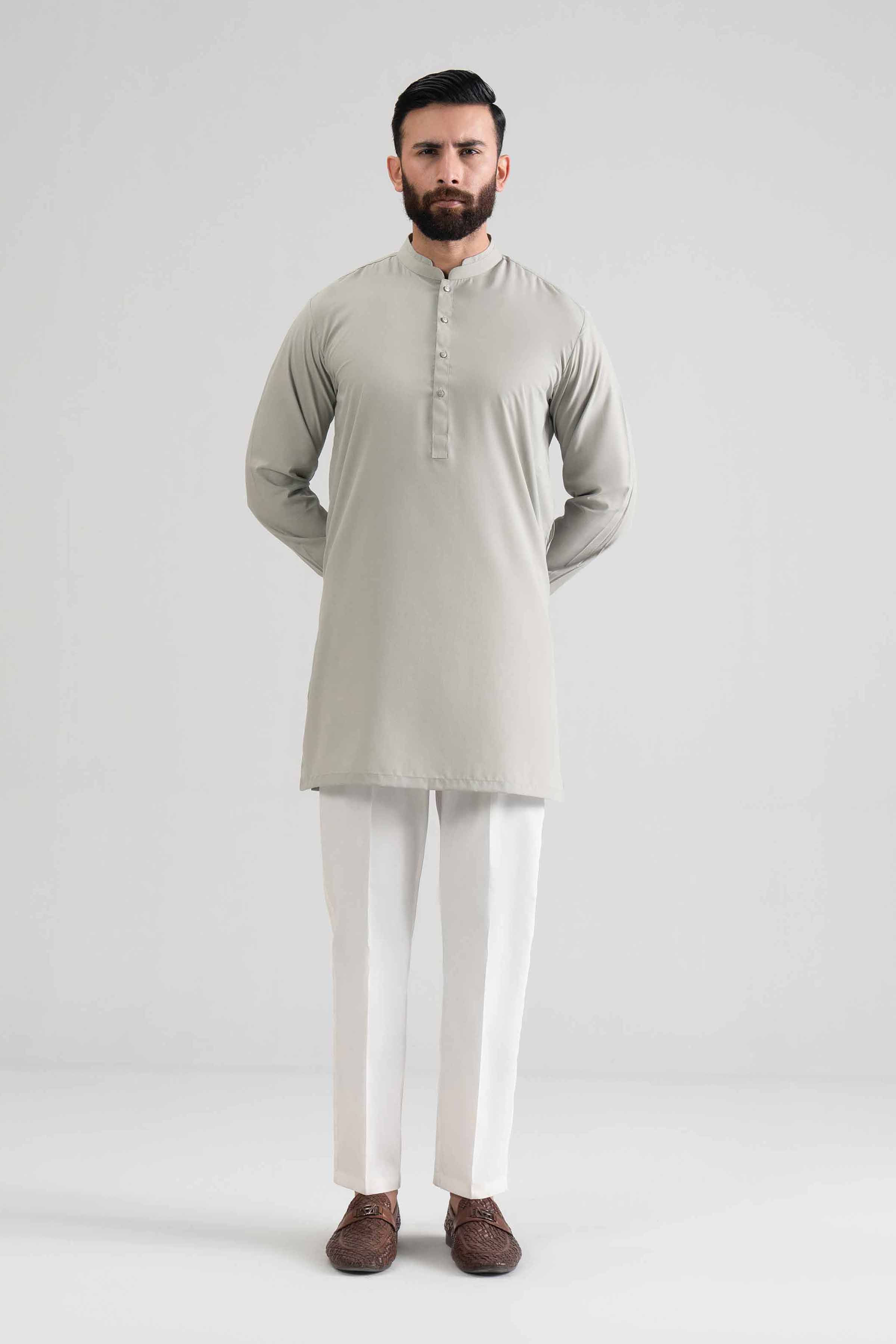 NishatUK - Sage Green Solids Blended 1-piece ready to wear kurta