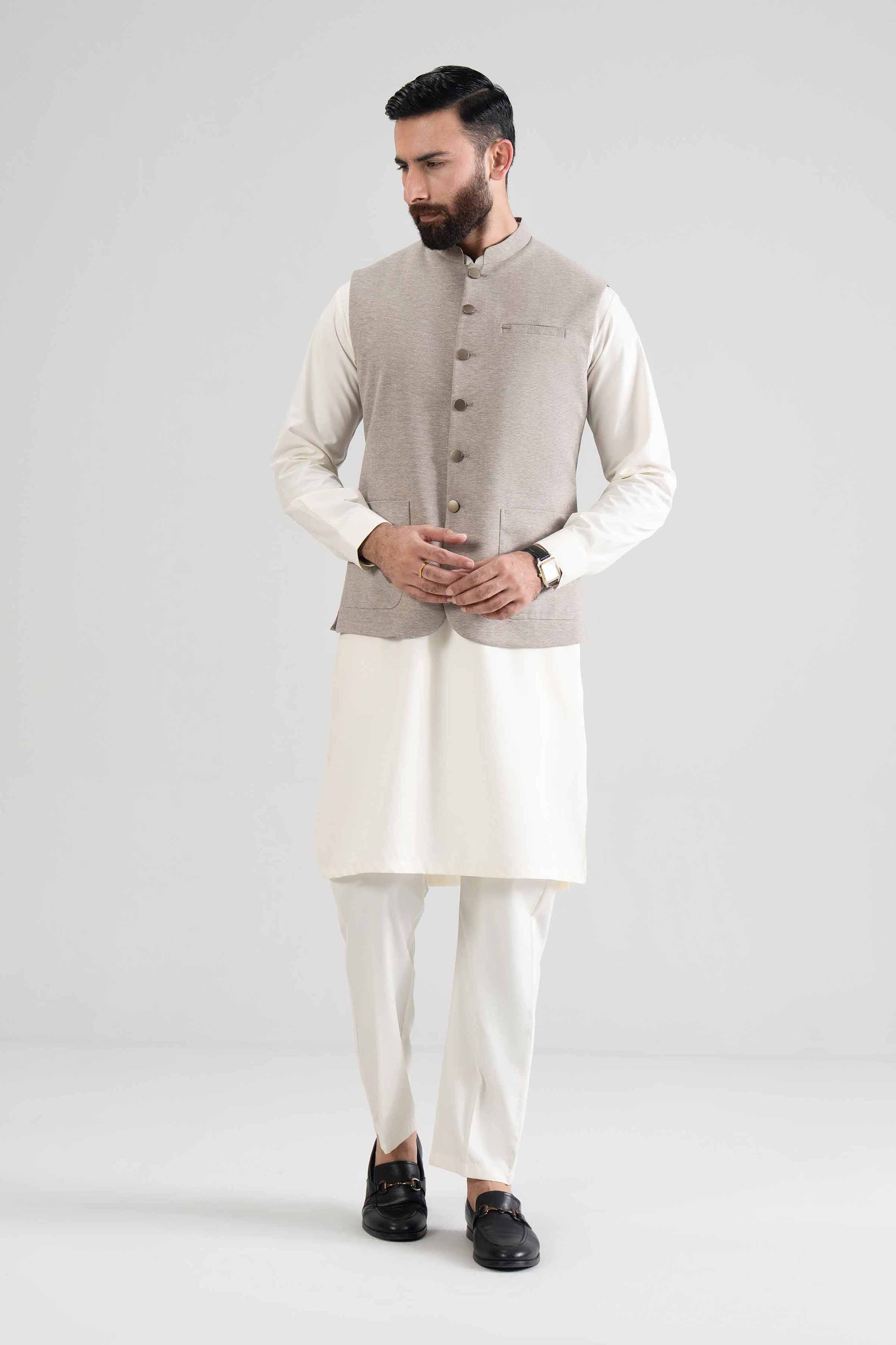 NishatUK - Off White Solids Boski 3-piece ready to wear Suit