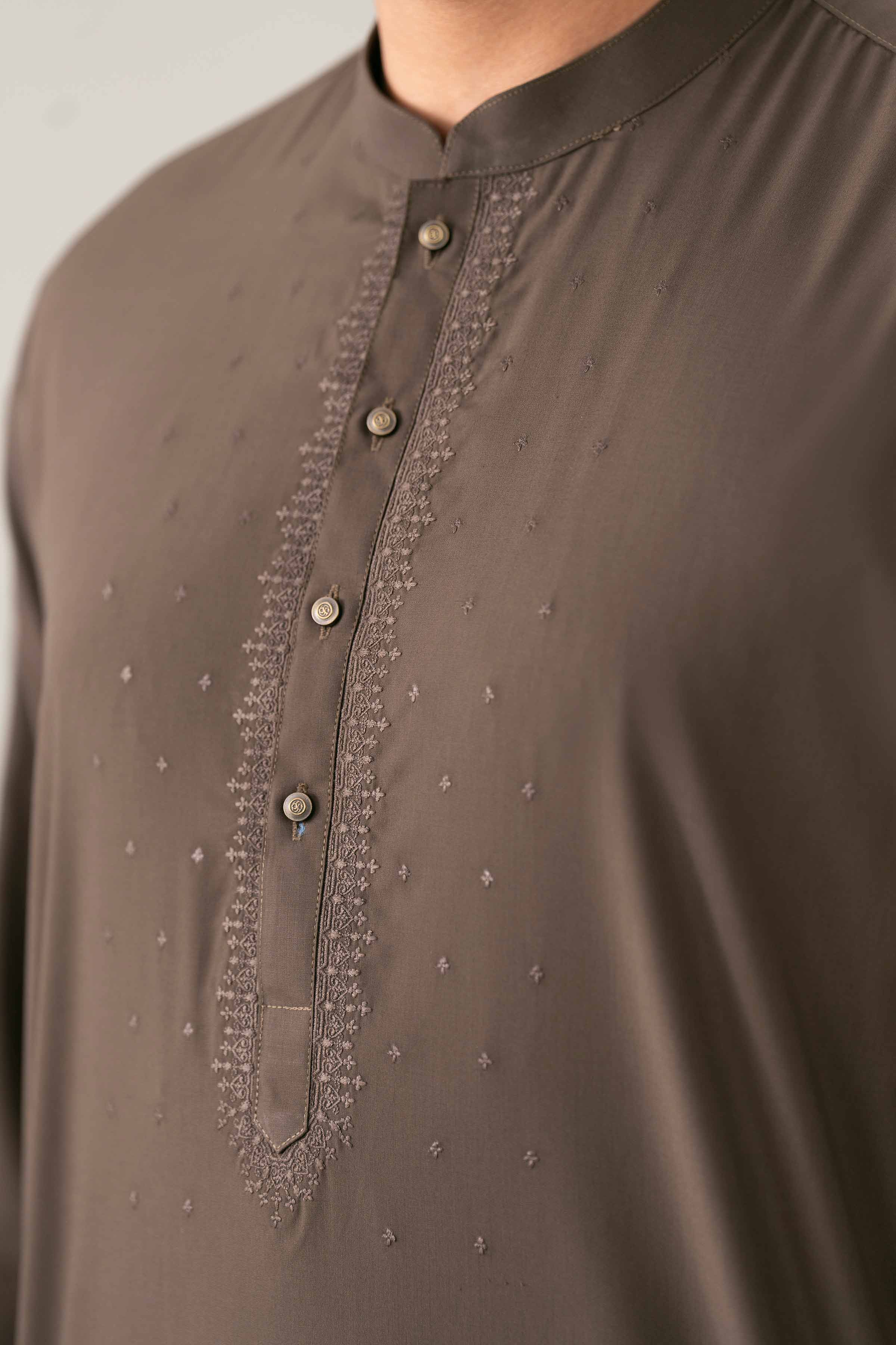 Nishat UK - Brown Embroidered PV 2 Pieces ready to wear Suit