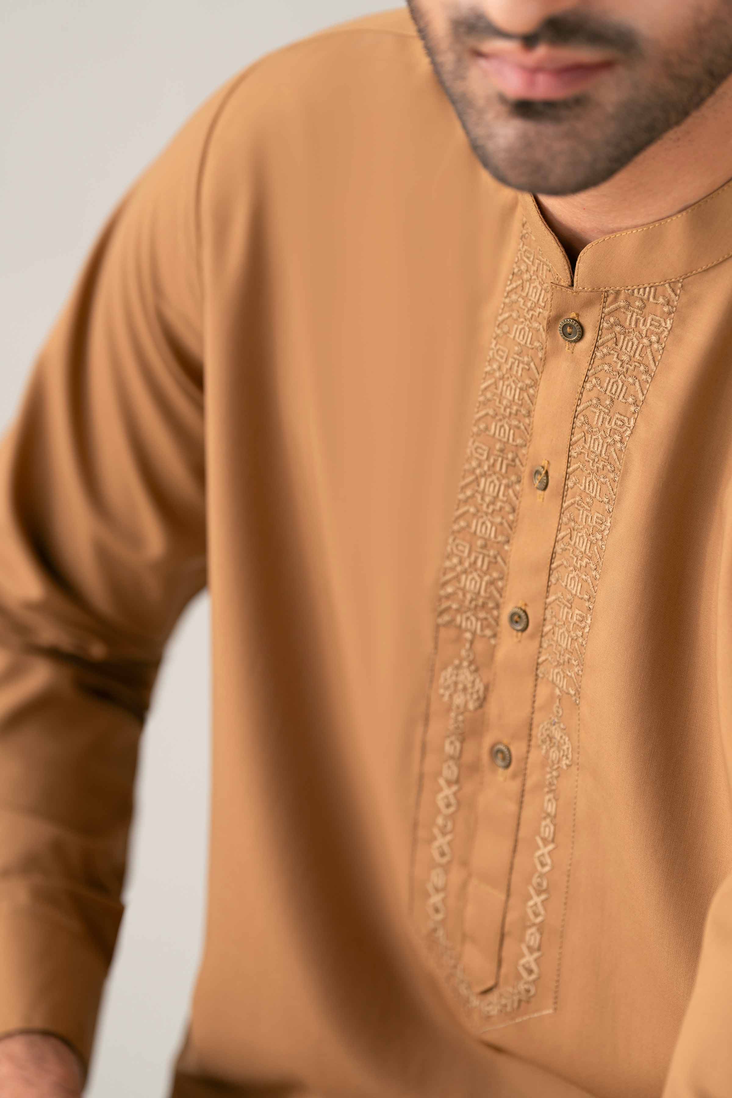Nishat UK - Brown Embroidered PV 2-piece ready to wear suit