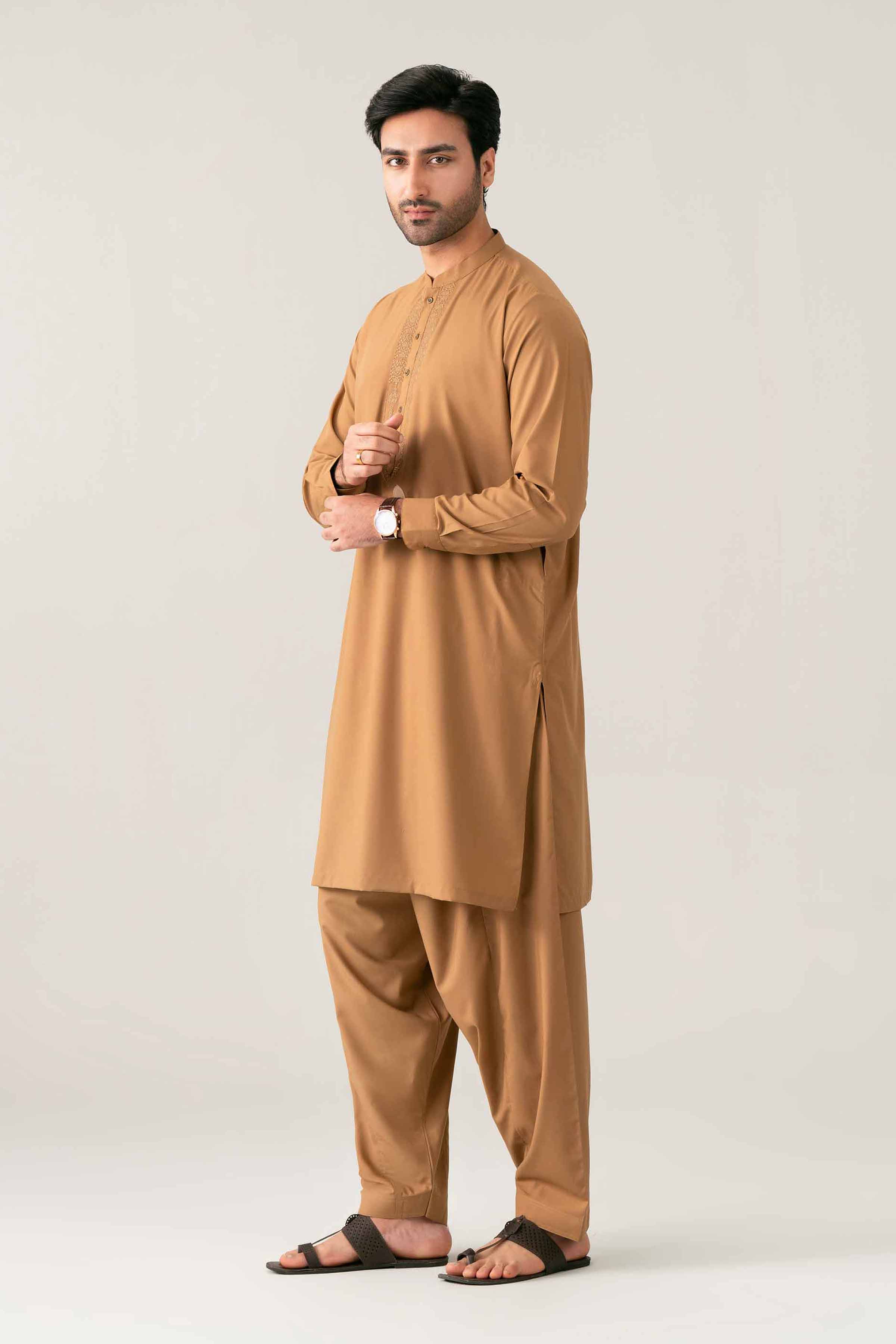 Nishat UK - Brown Embroidered PV 2-piece ready to wear suit