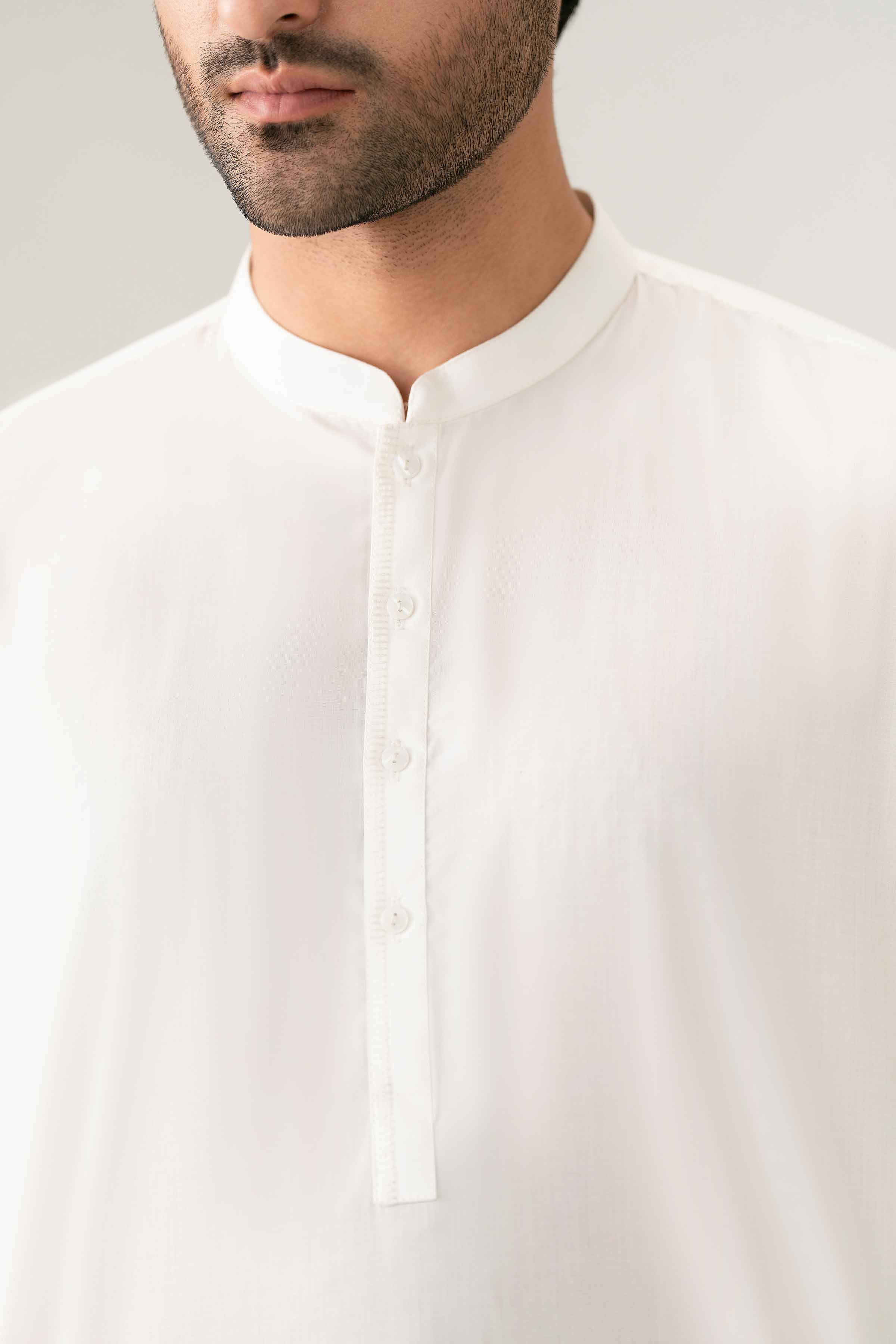 Nishat UK - White Embroidered PV 1 Piece ready to wear Kurta