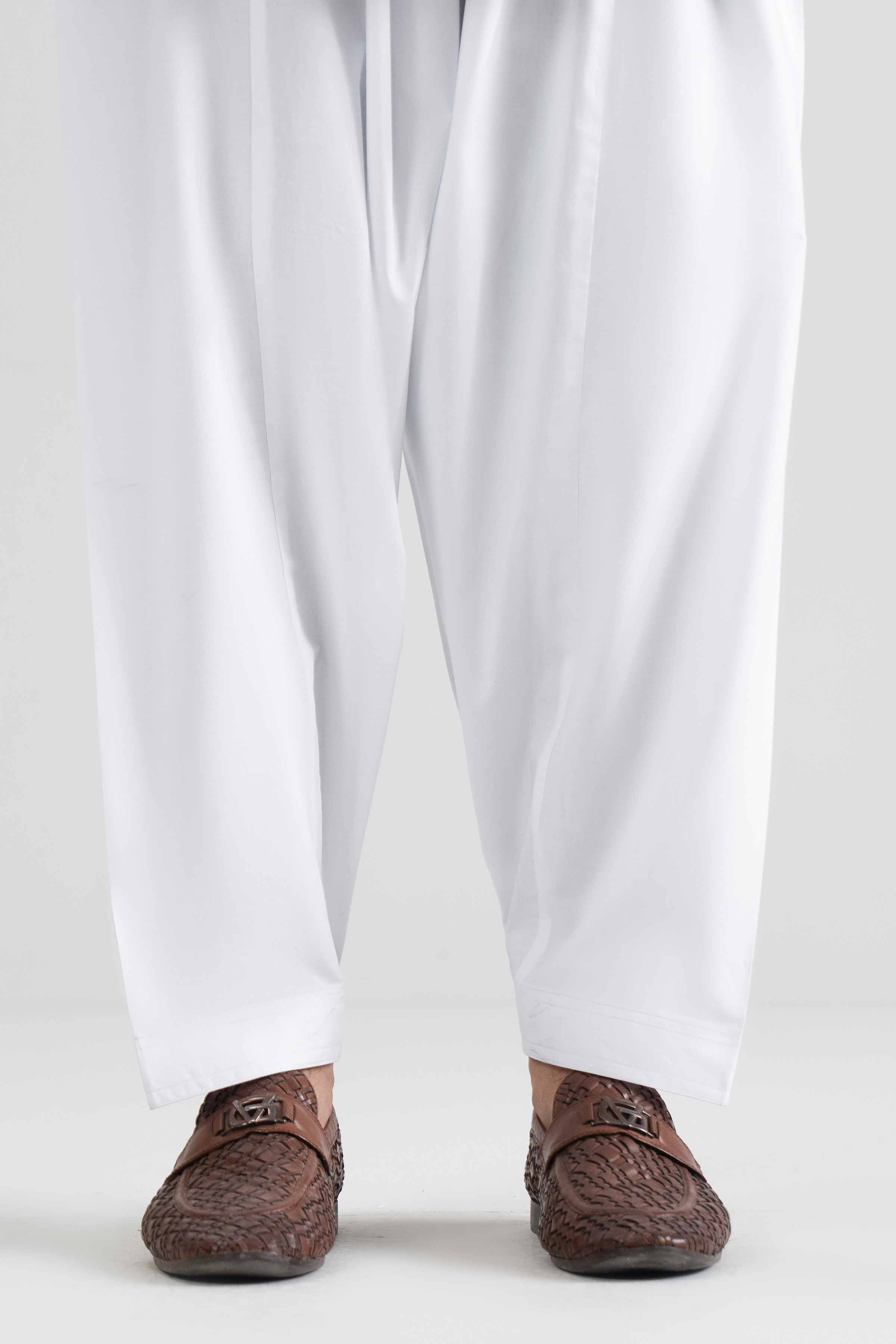 NishatUK - White Solids Cotton 1-piece ready to wear shalwar