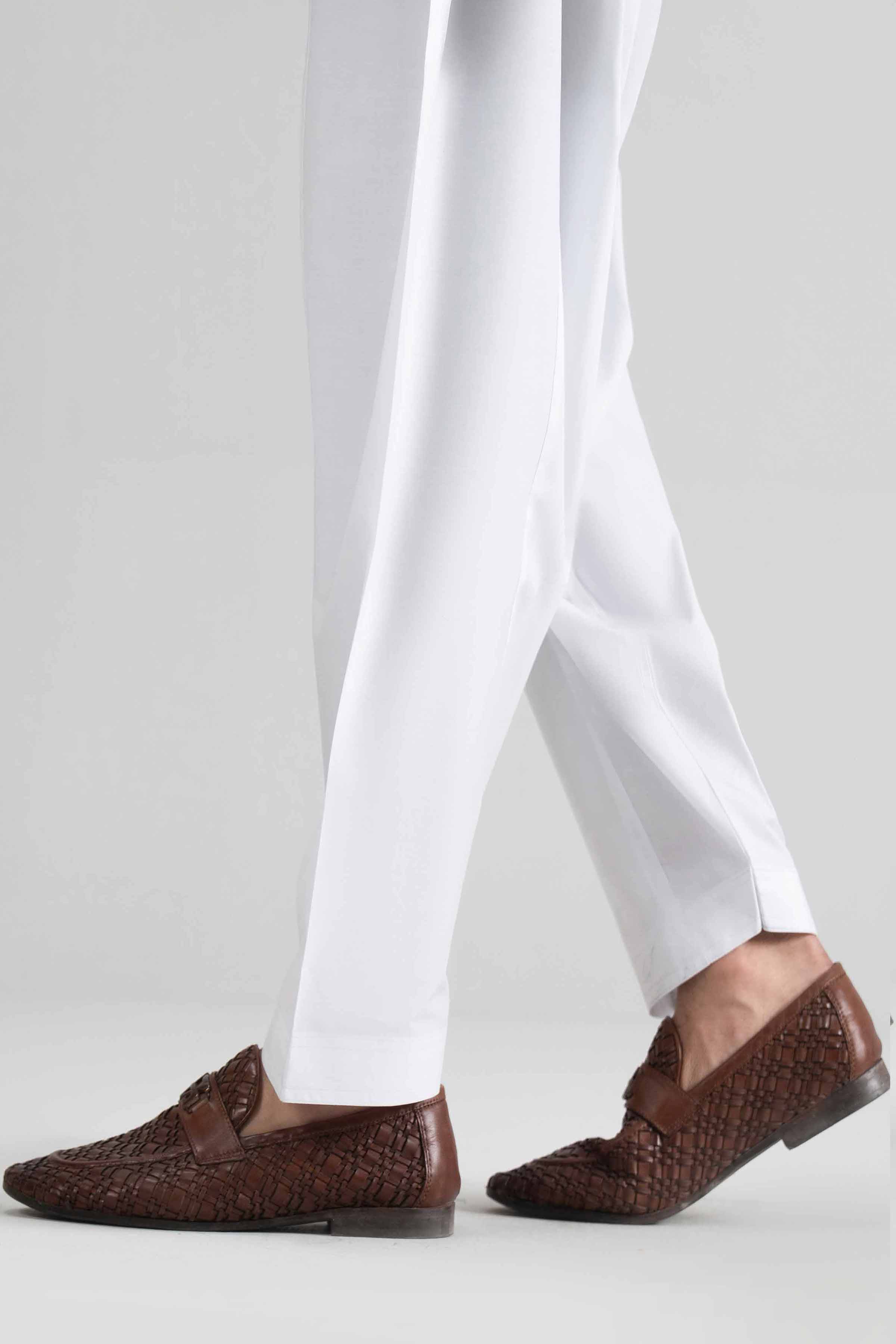 NishatUK - White Solids Cotton 1-piece ready to wear shalwar