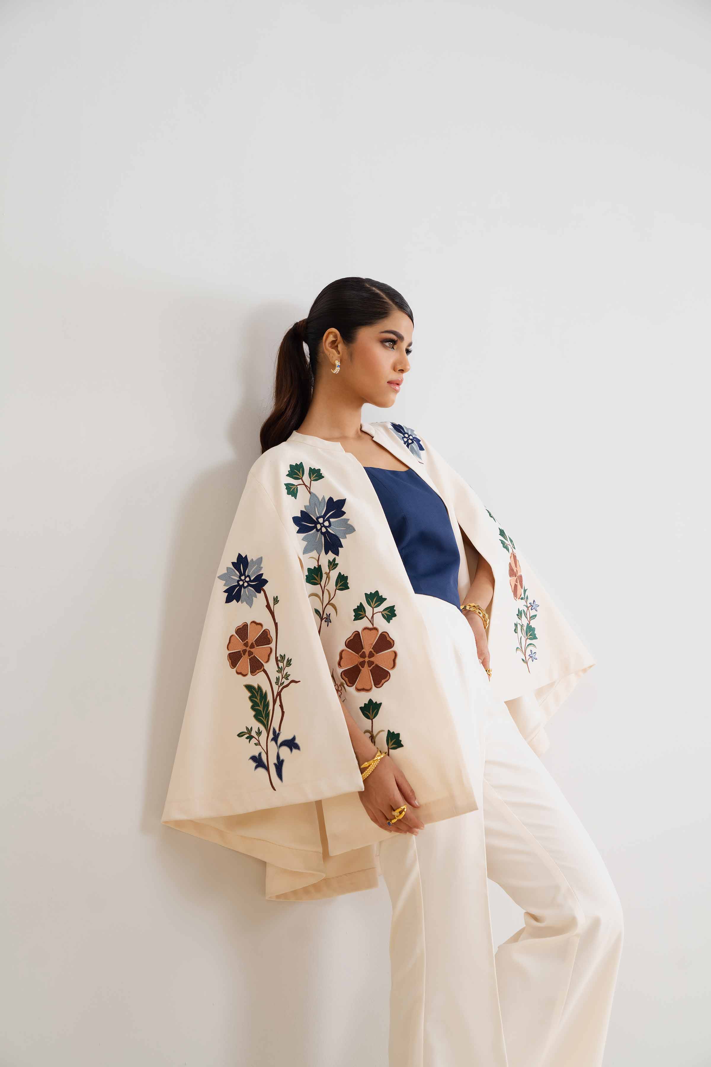 NishatUK - Off White Embroidered Cotton 1-piece ready to wear Shirt