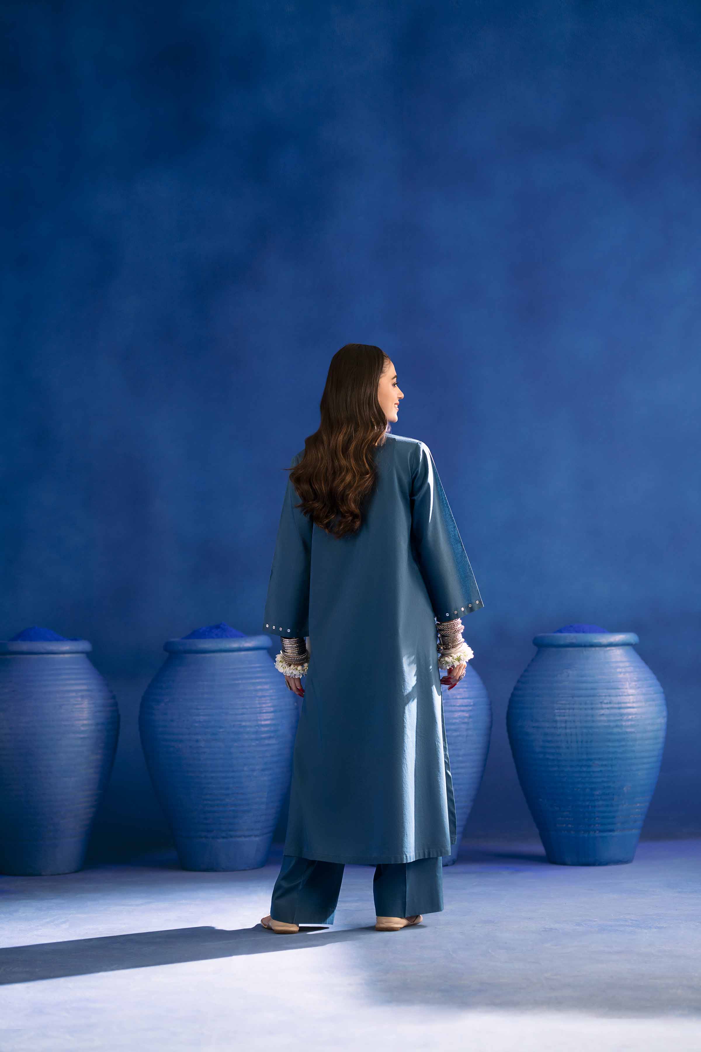 NishatUK - Brown Solids Cambric 2-piece ready to wear Dress