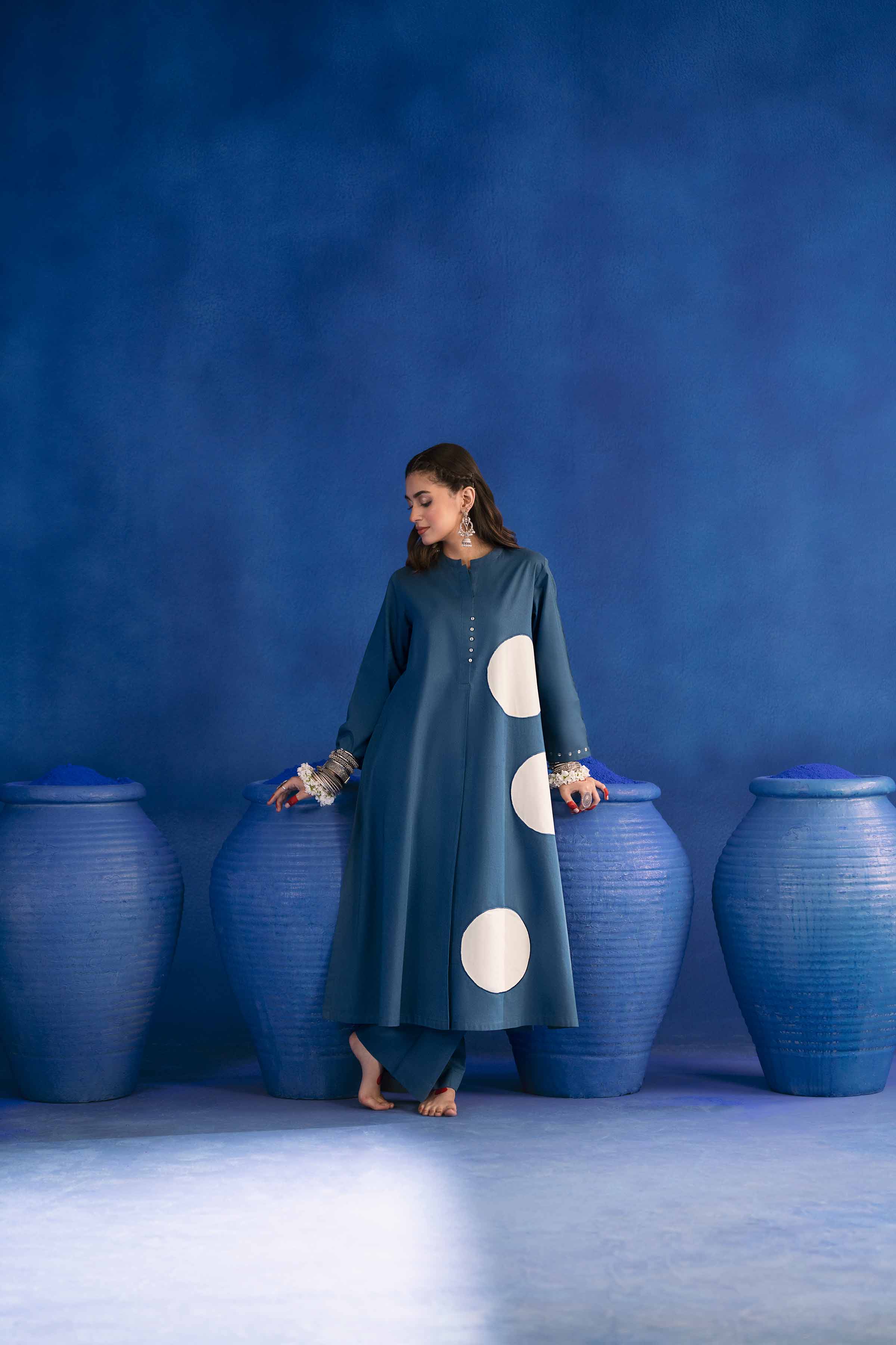 NishatUK - Brown Solids Cambric 2-piece ready to wear Dress