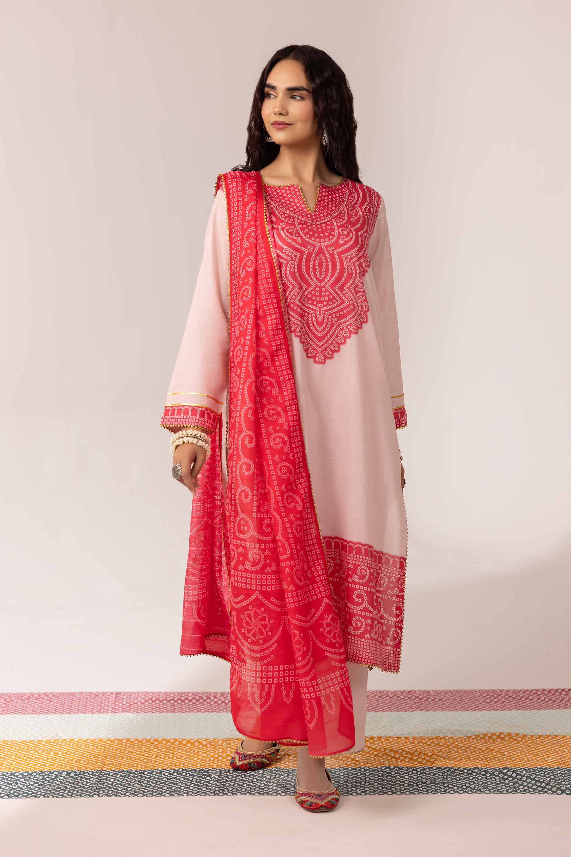 NishatUK - Brown Printed Lawn 3-piece ready to wear Suit