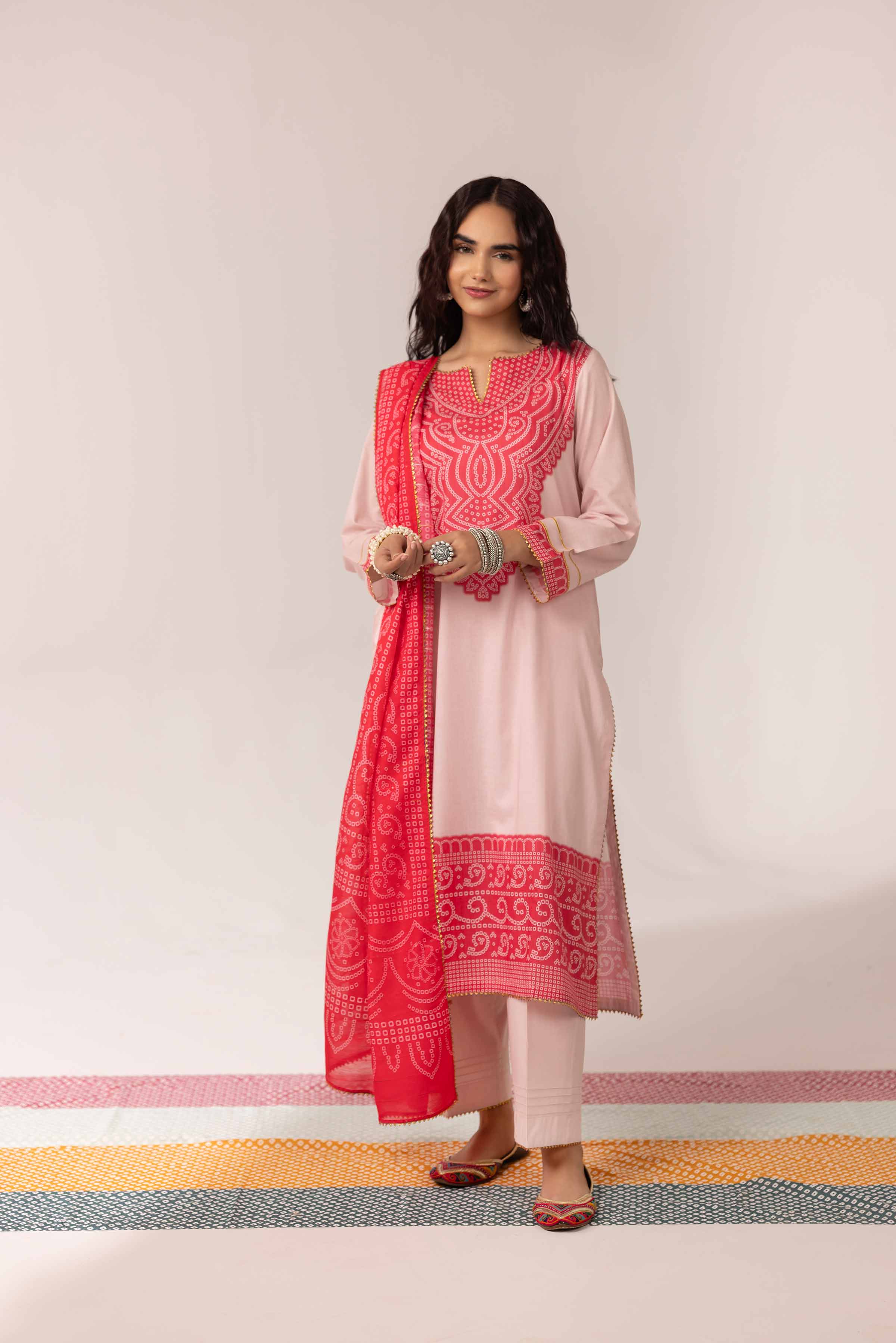NishatUK - Brown Printed Lawn 3-piece ready to wear Suit