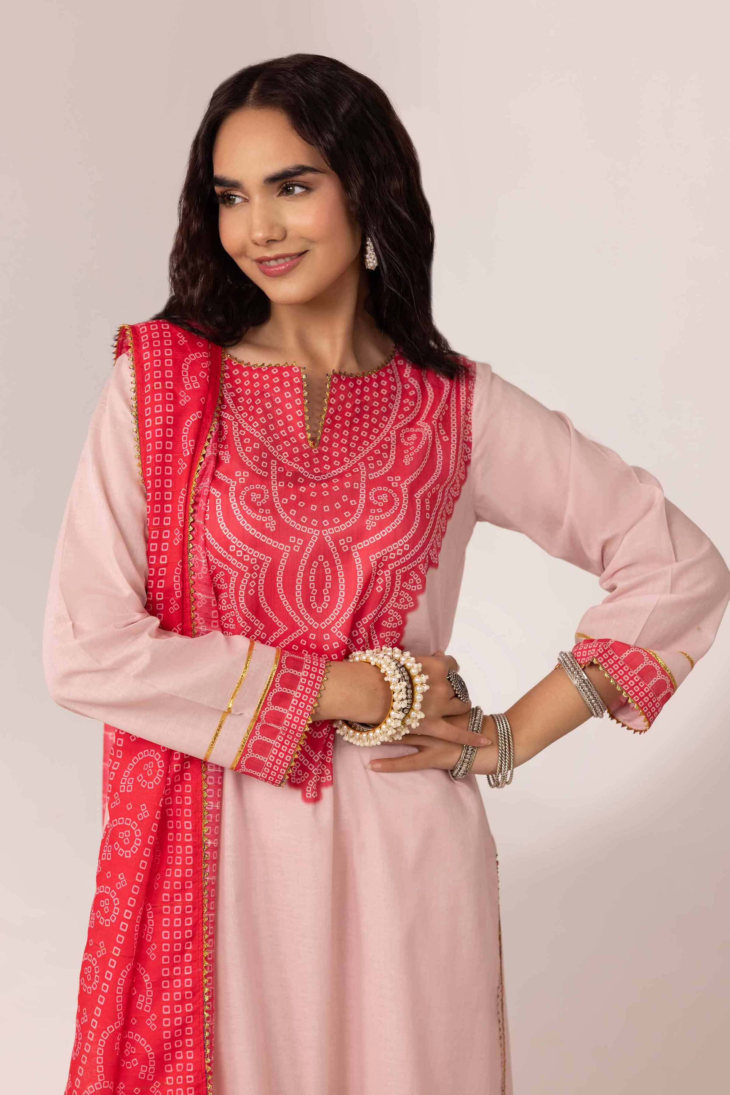 NishatUK - Brown Printed Lawn 3-piece ready to wear Suit