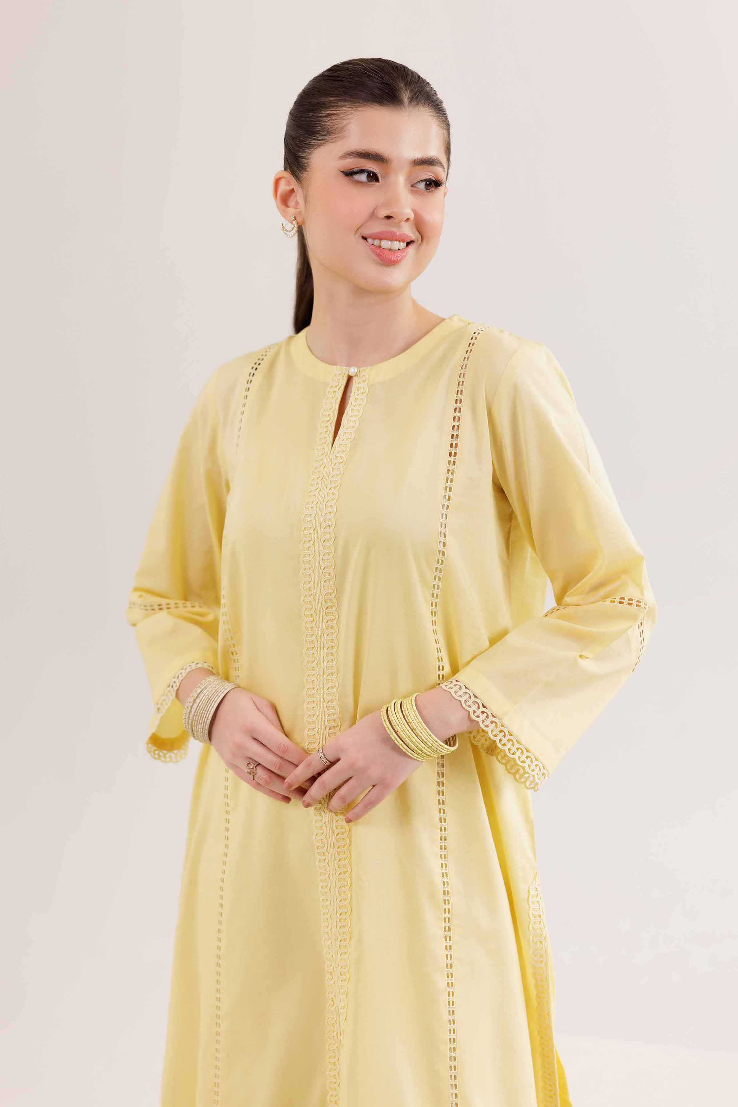 NishatUK - Brown Solids Cambric 1-piece ready to wear Shirt