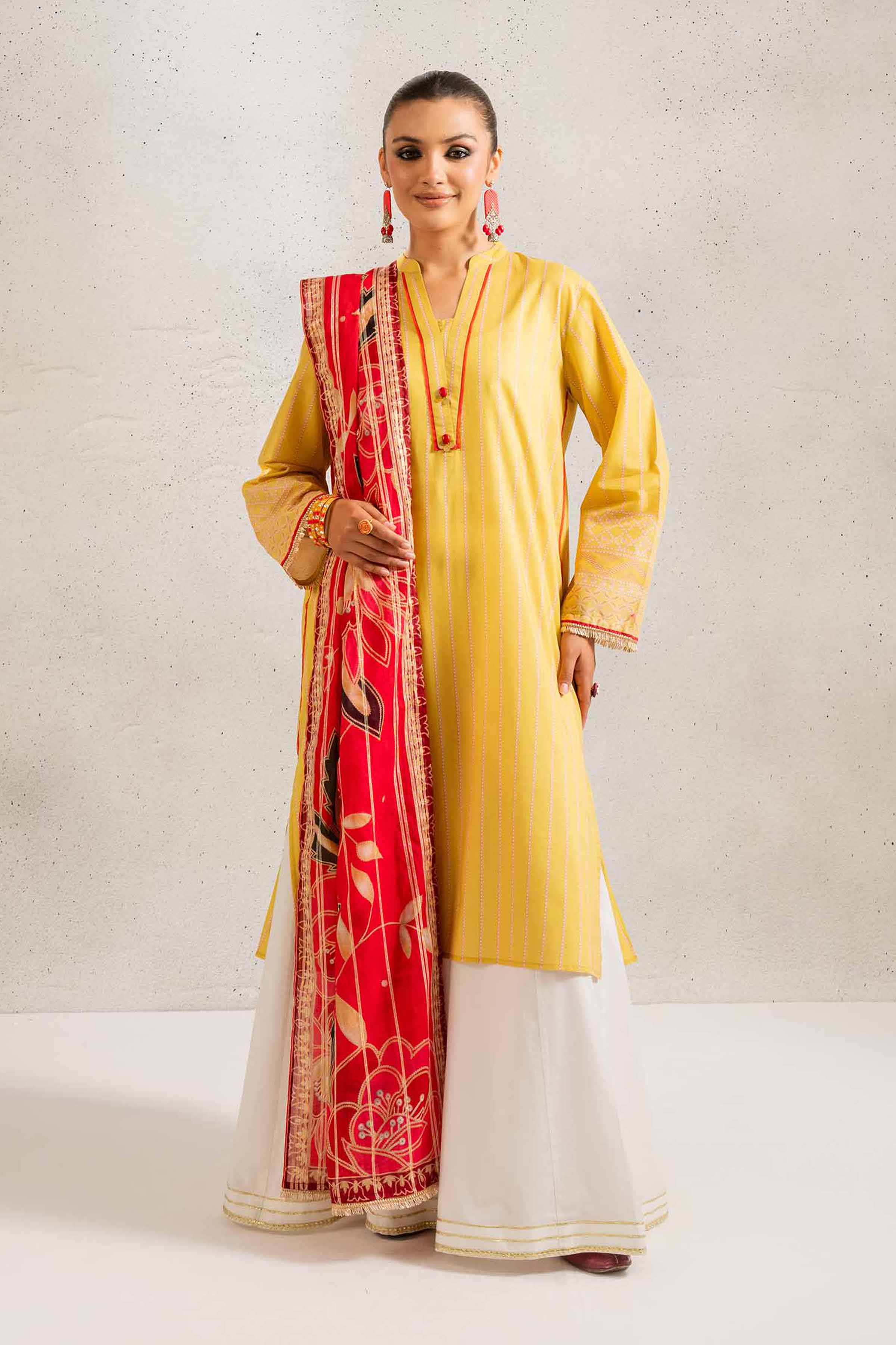 NishatUK - Brown Printed Lawn 2-piece ready to wear Dress