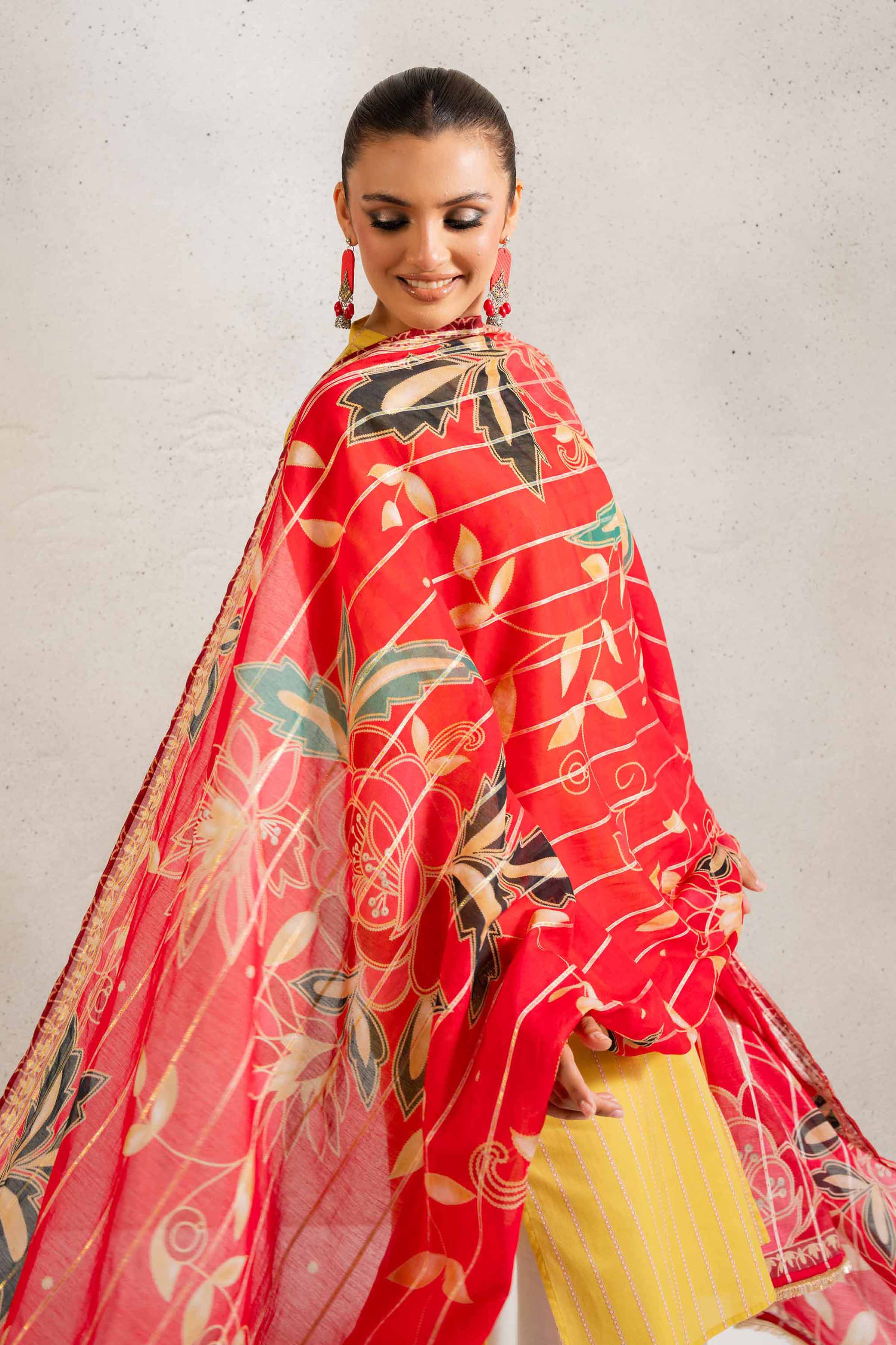 NishatUK - Brown Printed Lawn 2-piece ready to wear Dress