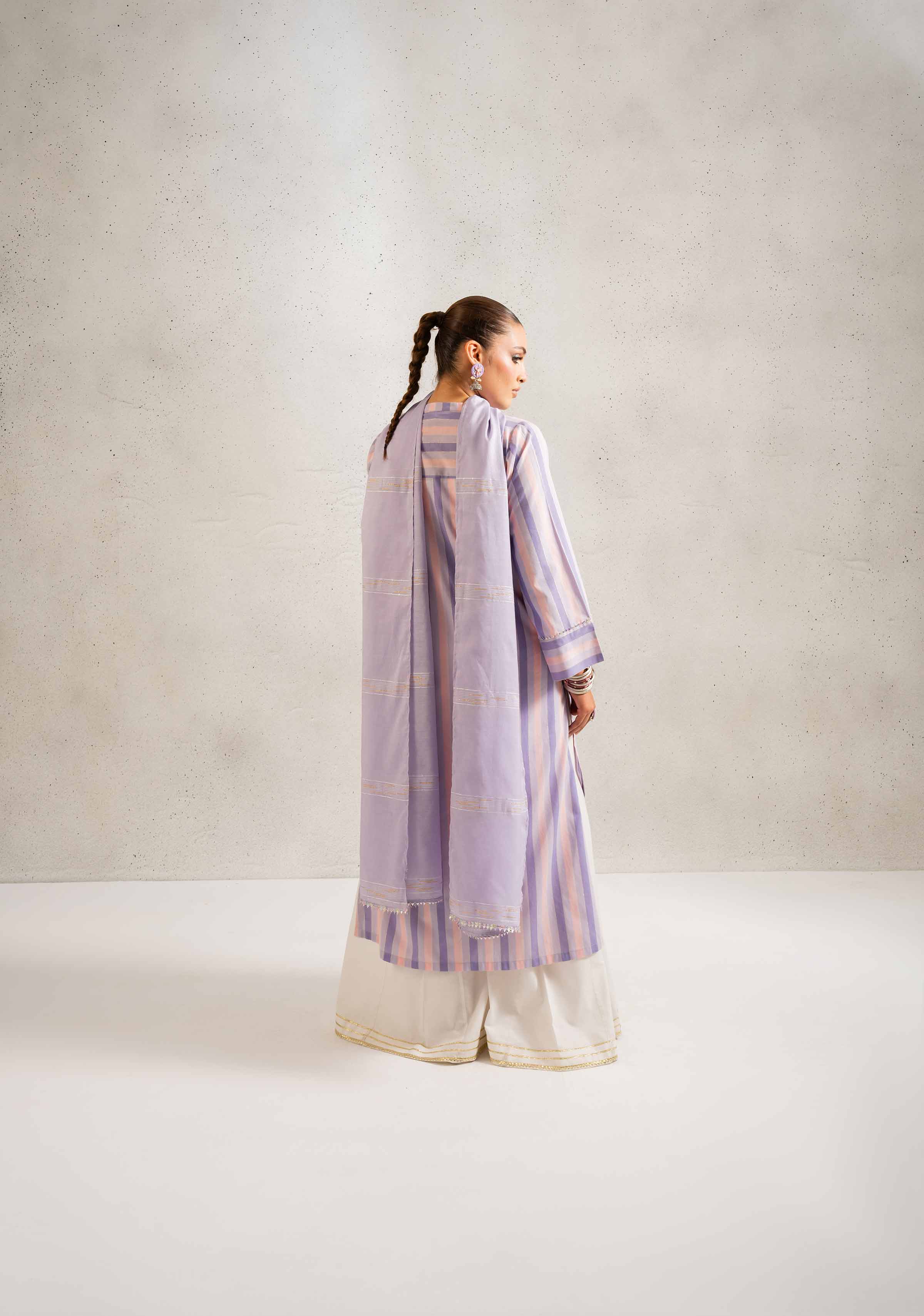 NishatUK - Brown Solids Yarn Dyed 2-piece ready to wear Dress