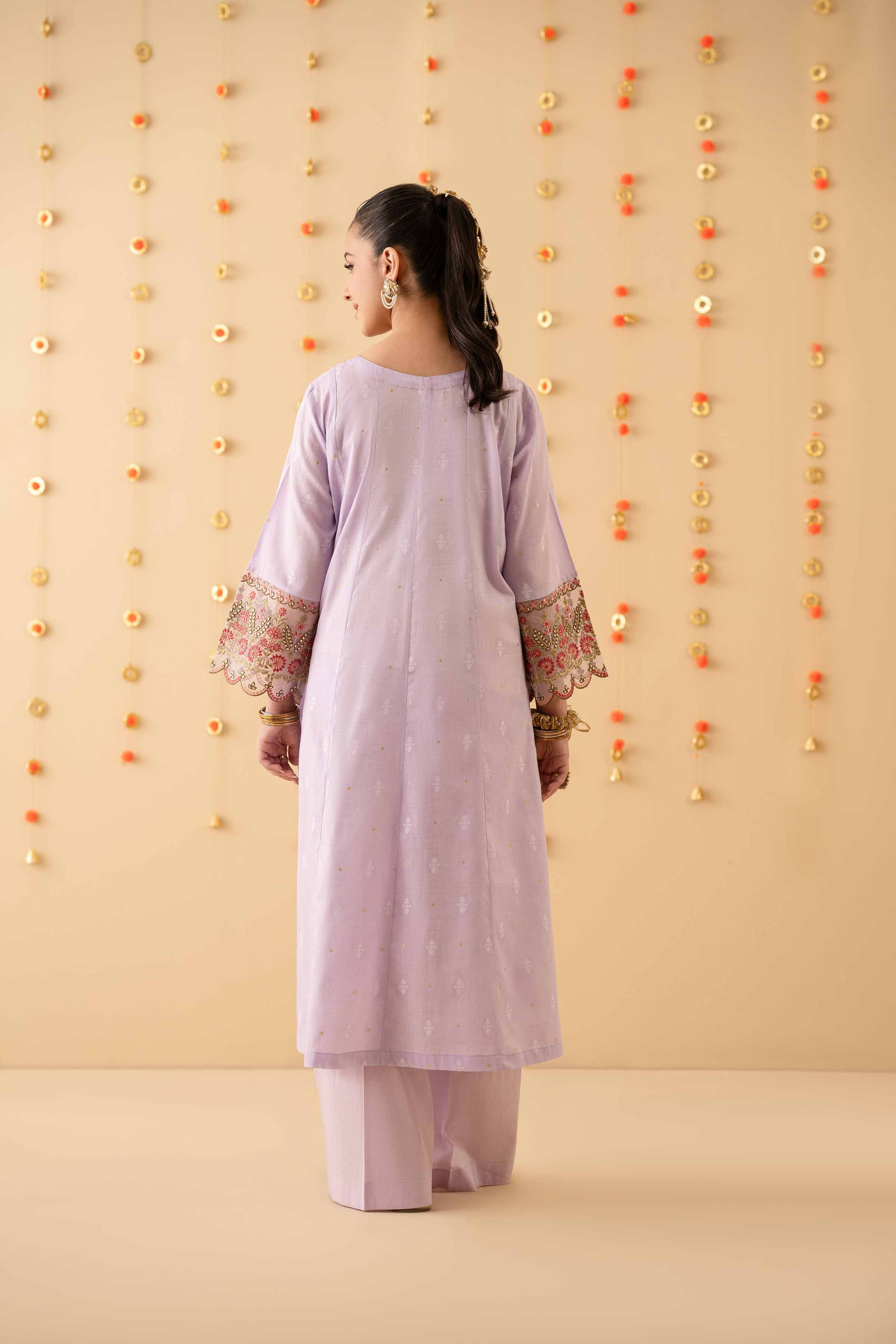 NishatUK - Purple Embroidered Jacquard 2-piece ready to wear Dress