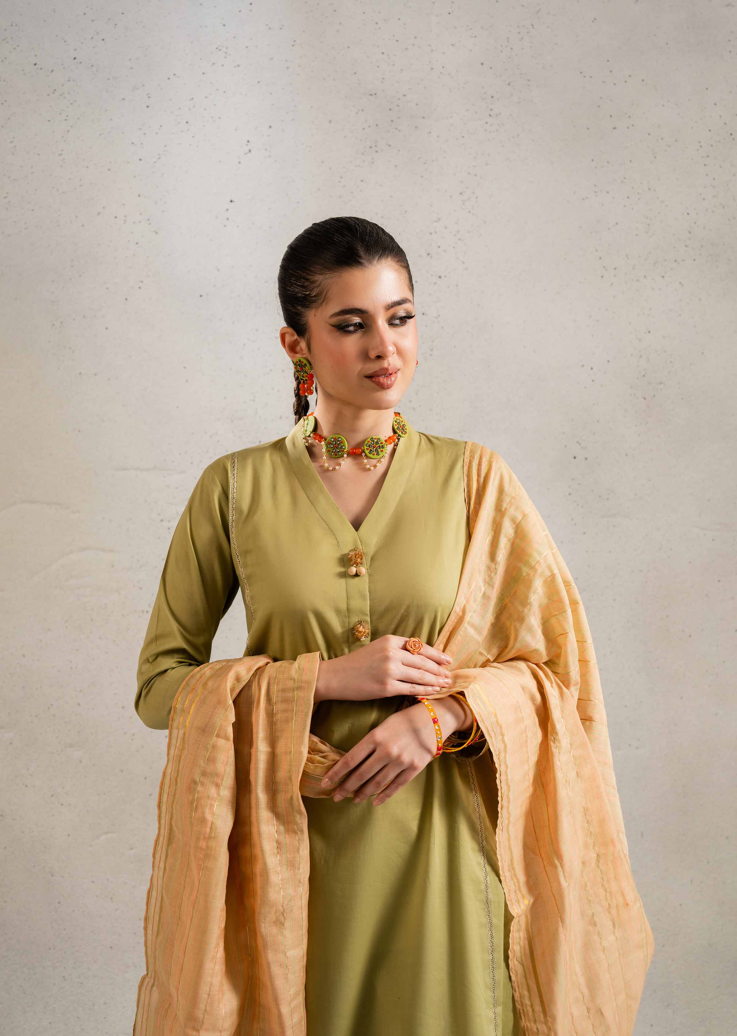 NishatUK - Brown Solids Cambric 3-piece ready to wear Suit