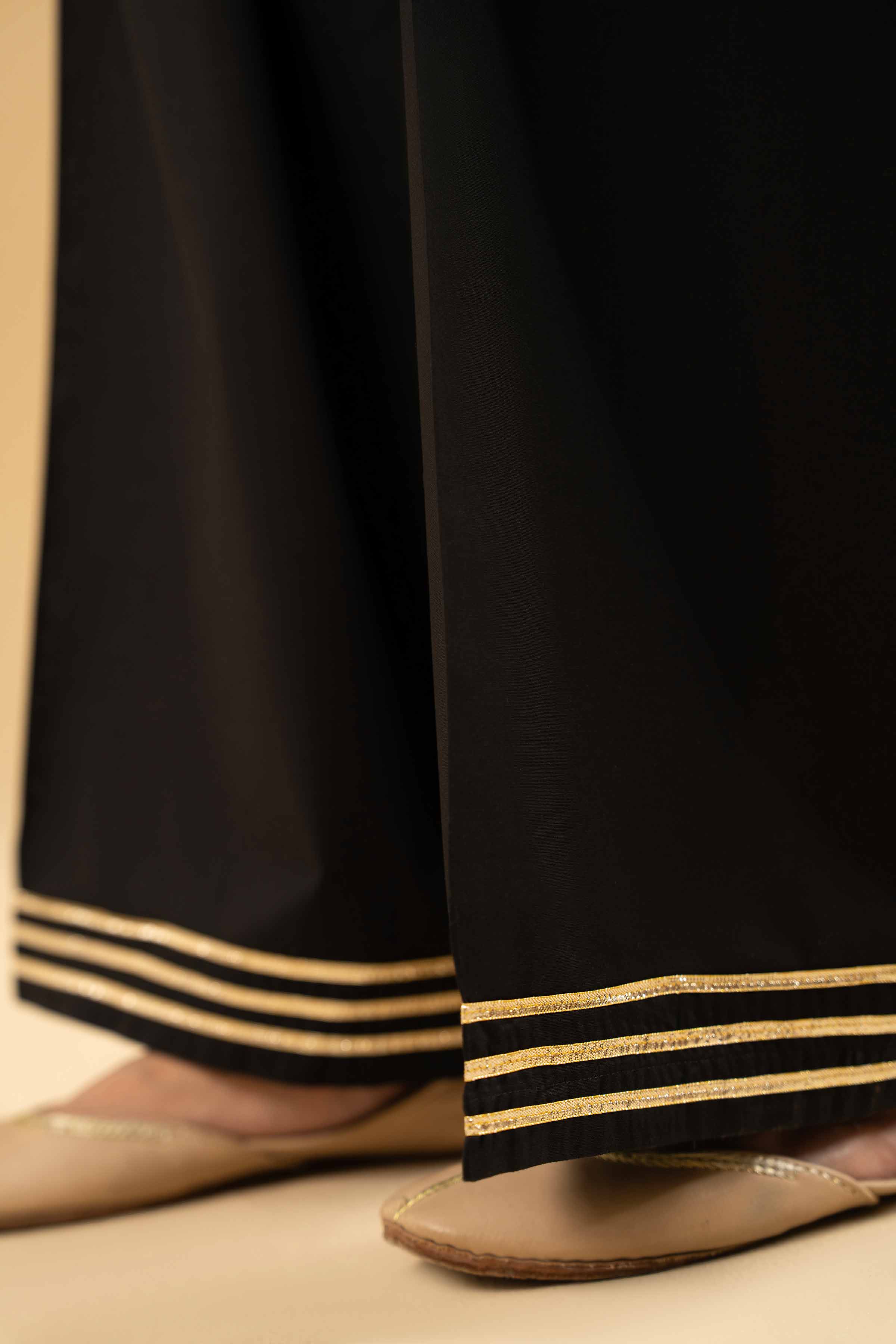 NishatUK - Black Embroidered Cambric 1-piece ready to wear Shalwar