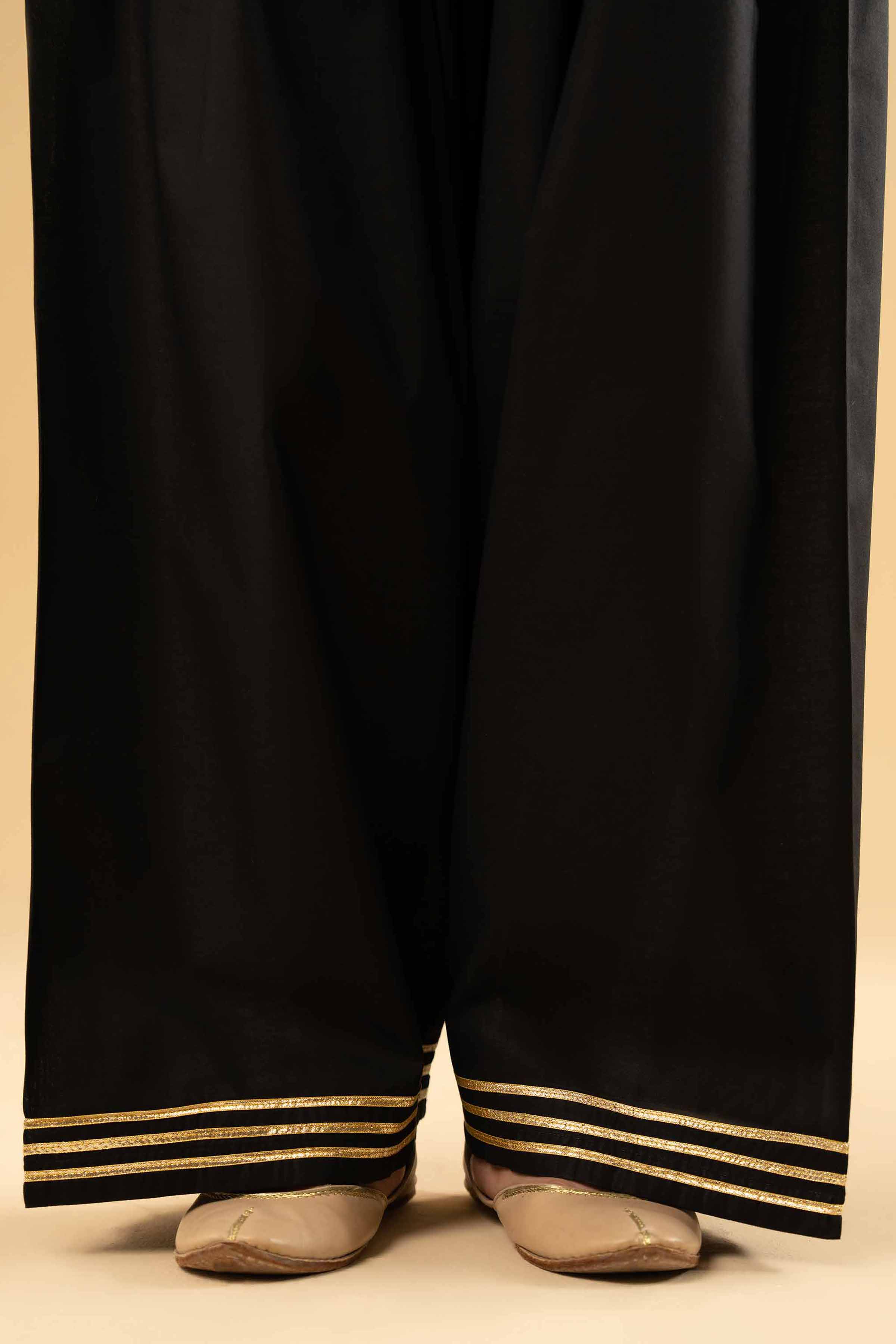 NishatUK - Black Embroidered Cambric 1-piece ready to wear Shalwar