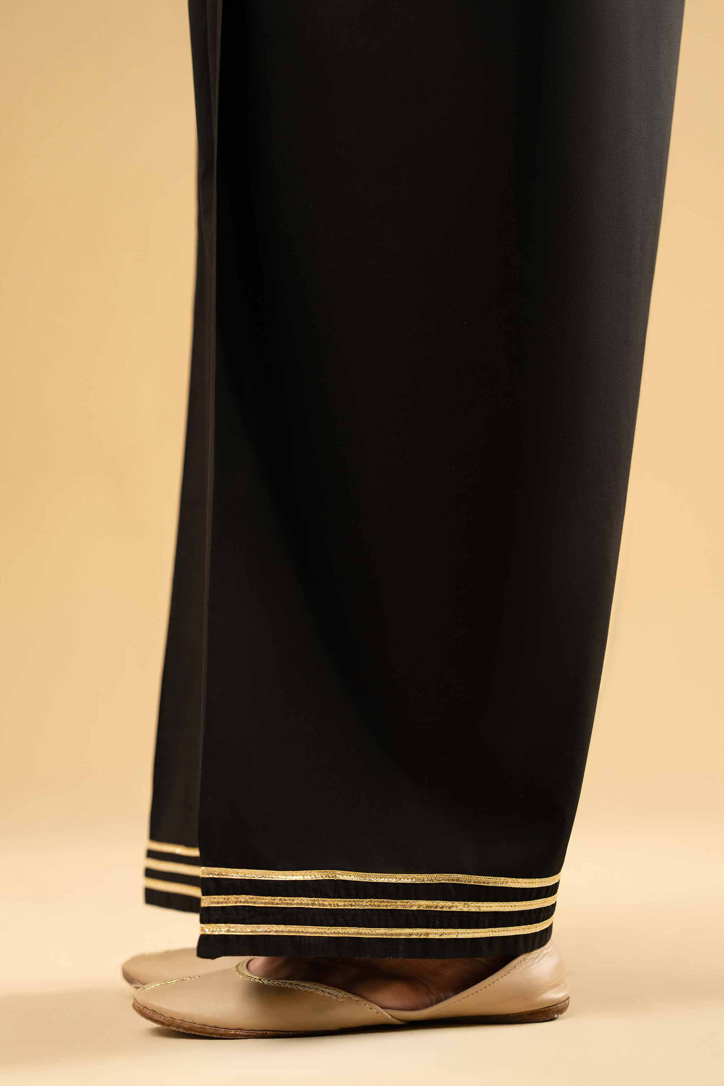 NishatUK - Black Embroidered Cambric 1-piece ready to wear Shalwar