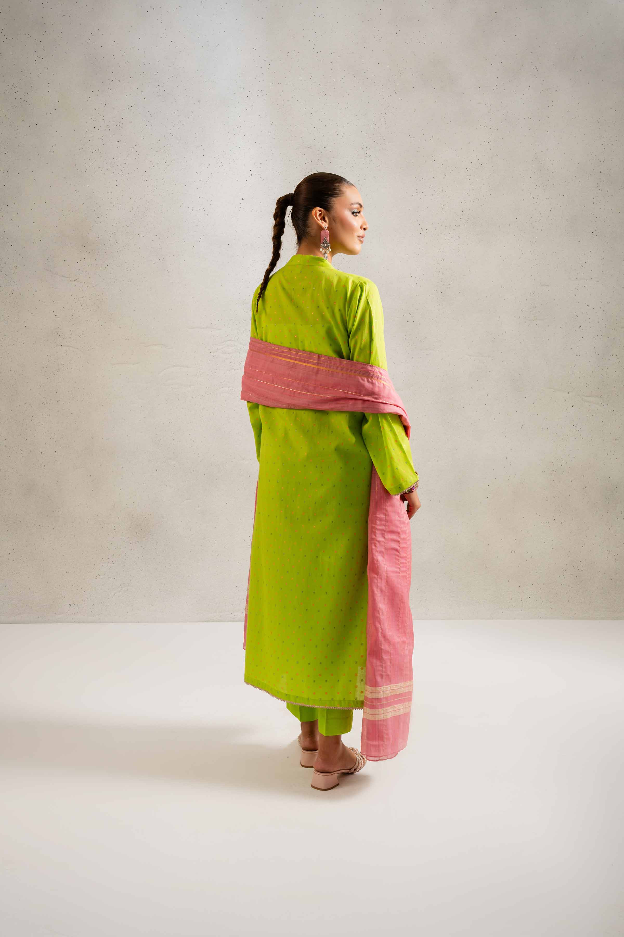 NishatUK - Brown Solids Jacquard 3-piece ready to wear Suit