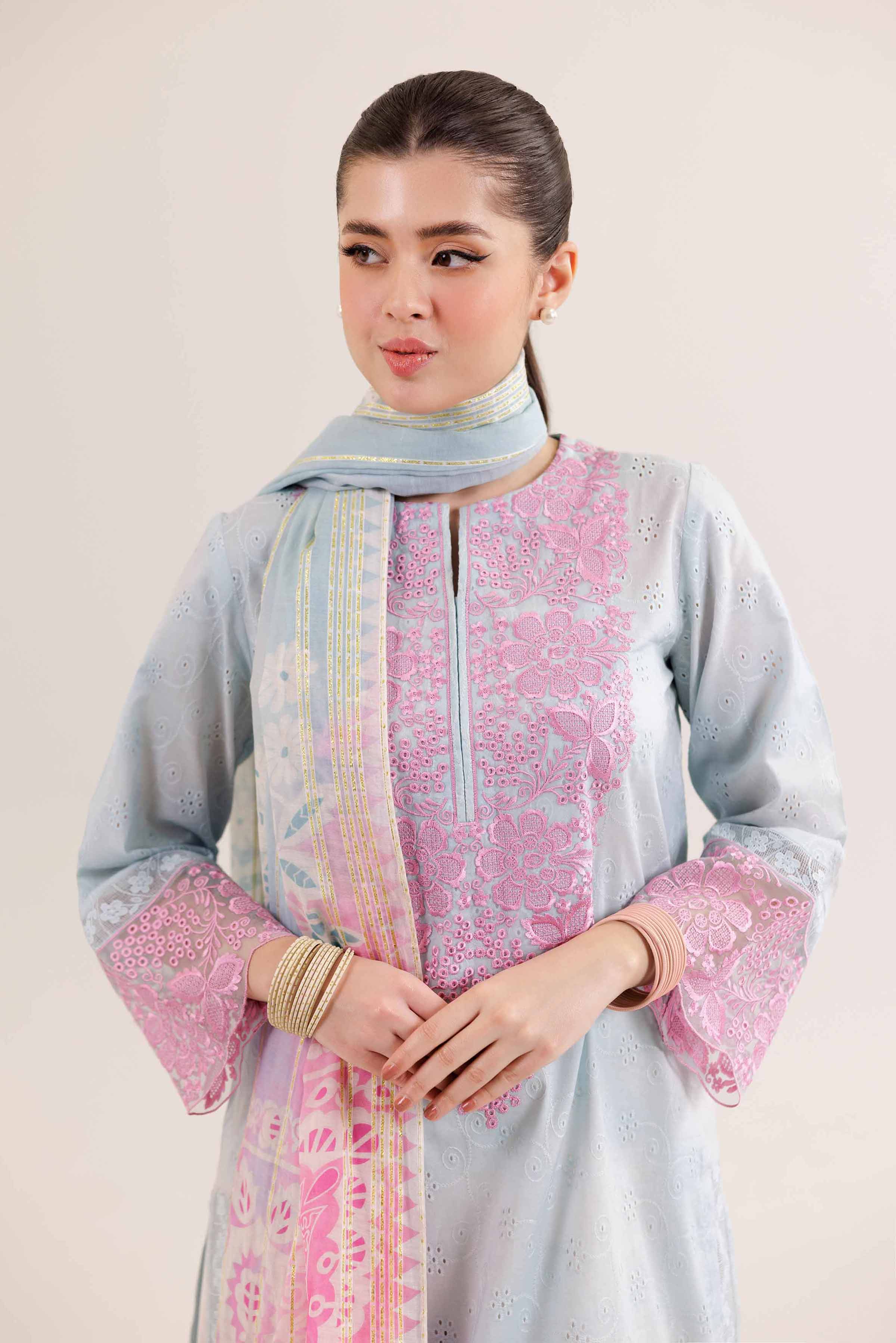 NishatUK - Brown Embroidered Chicken Kari 2-piece ready to wear Dress