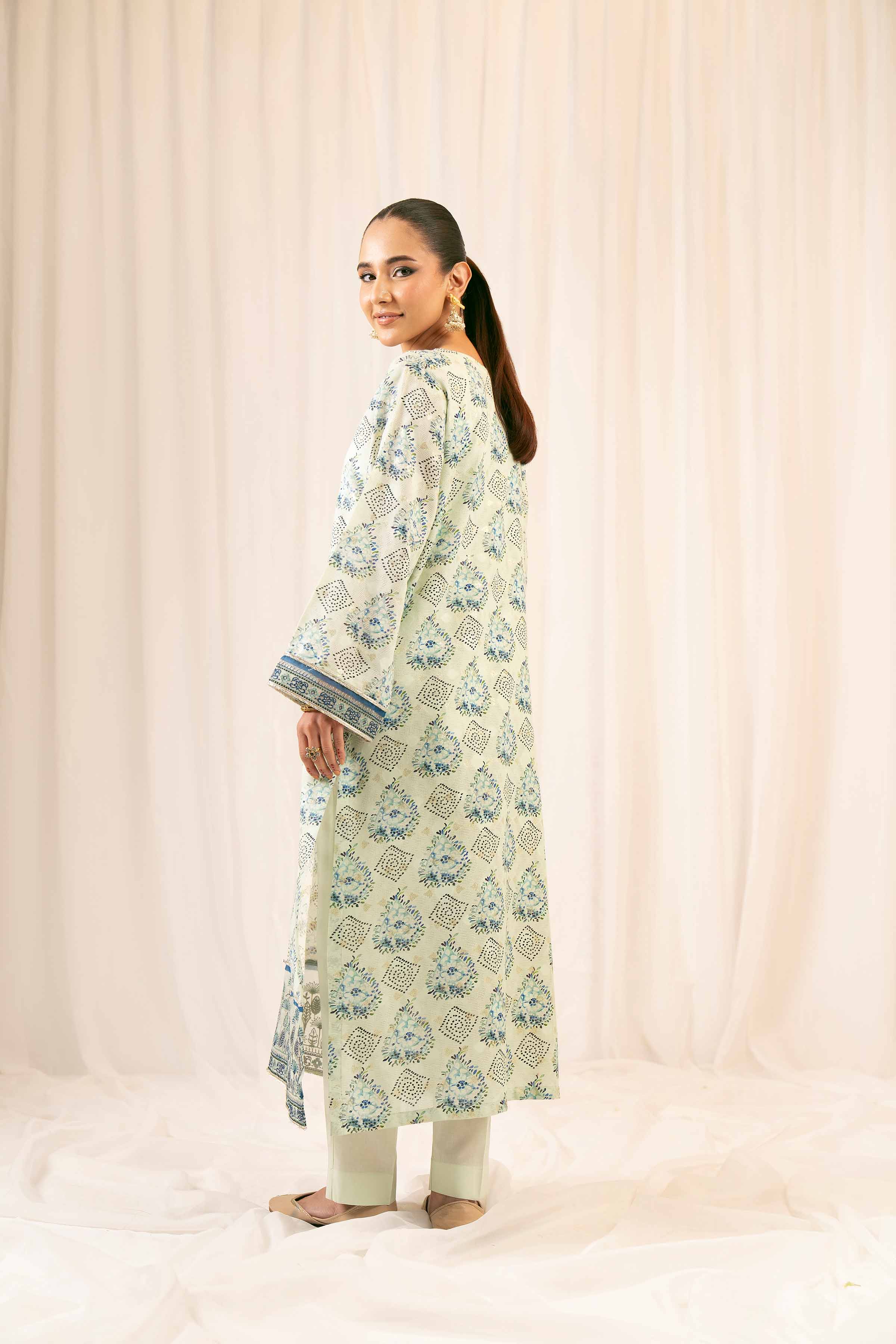 NishatUK - Green Embroidered Jacquard 2-piece ready to wear Dress