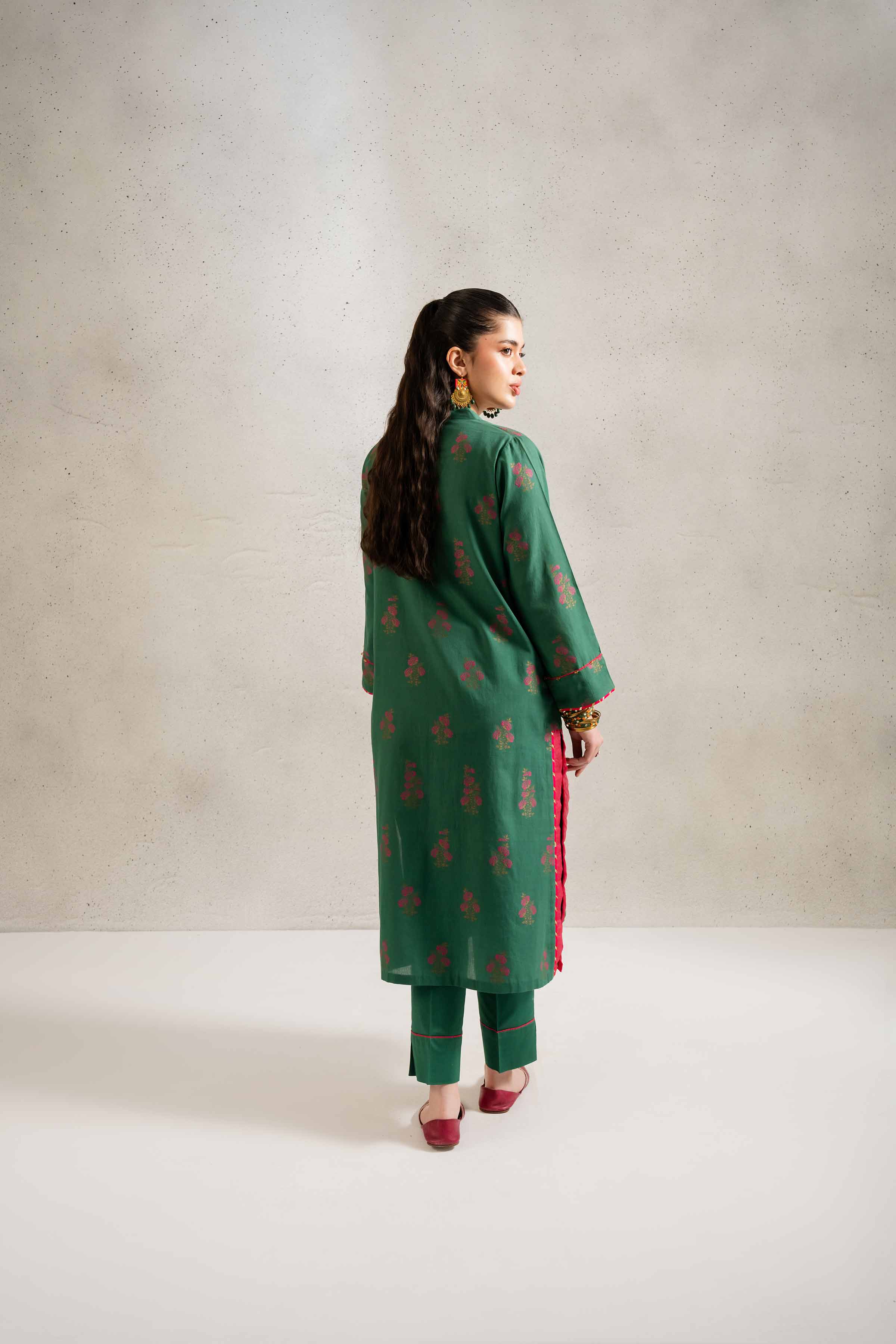 NishatUK - Brown Printed Texture 2-piece ready to wear Dress
