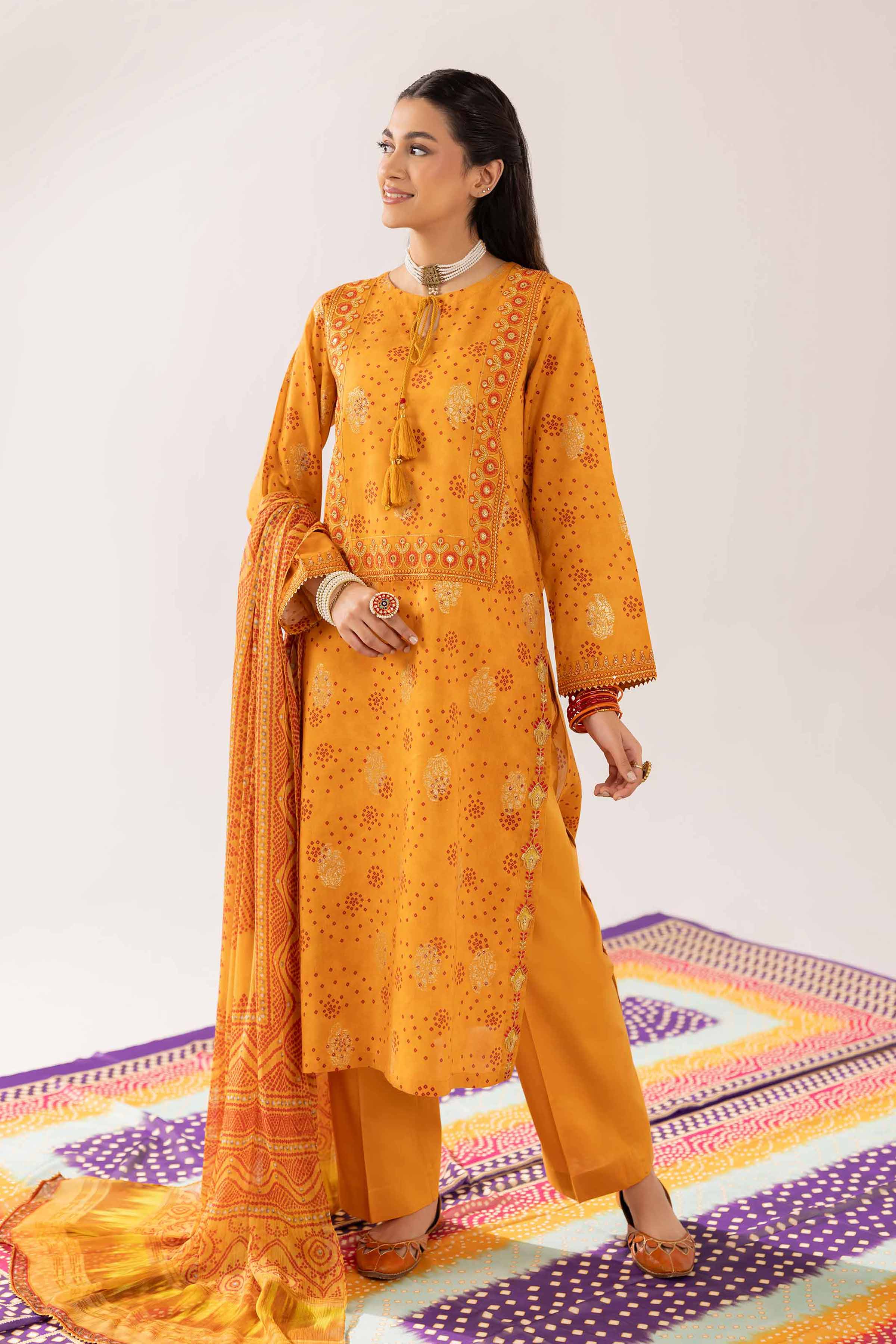 NishatUK - Brown Embroidered Jacquard 3-piece ready to wear Suit