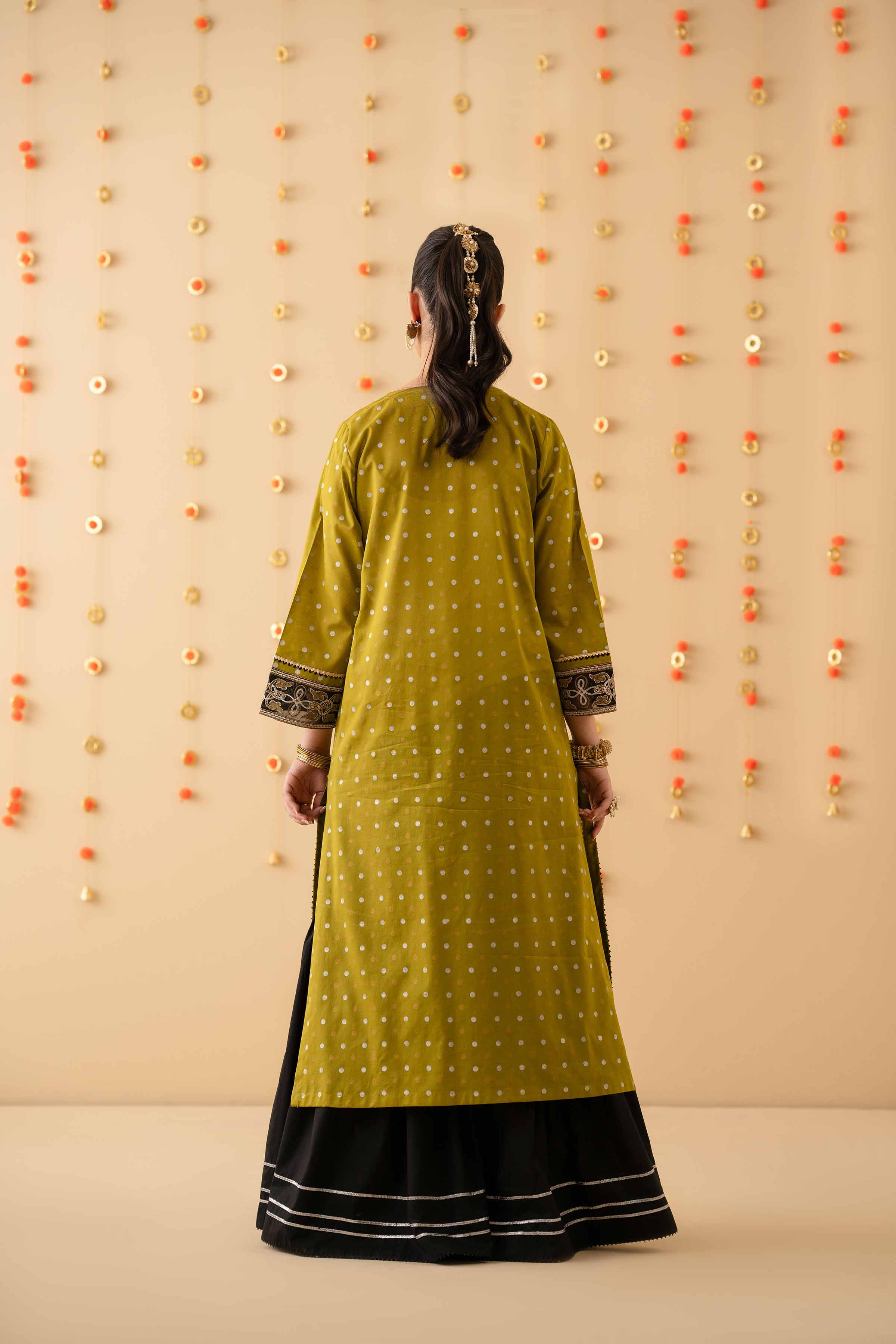 NishatUK - Olive Green Embroidered Lawn 1-piece ready to wear Shirt