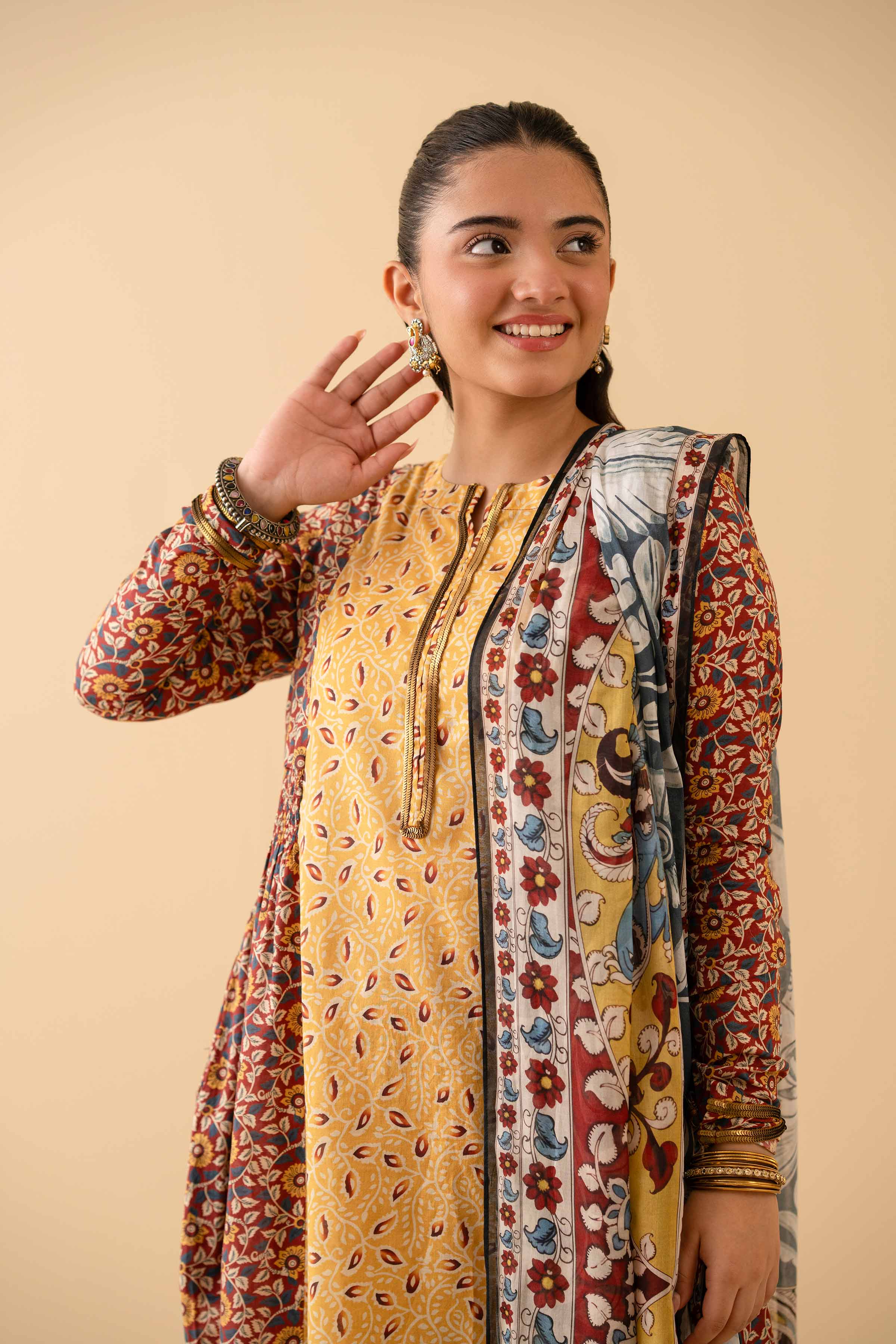 NishatUK - Maroon Printed Lawn 3-piece ready to wear Suit