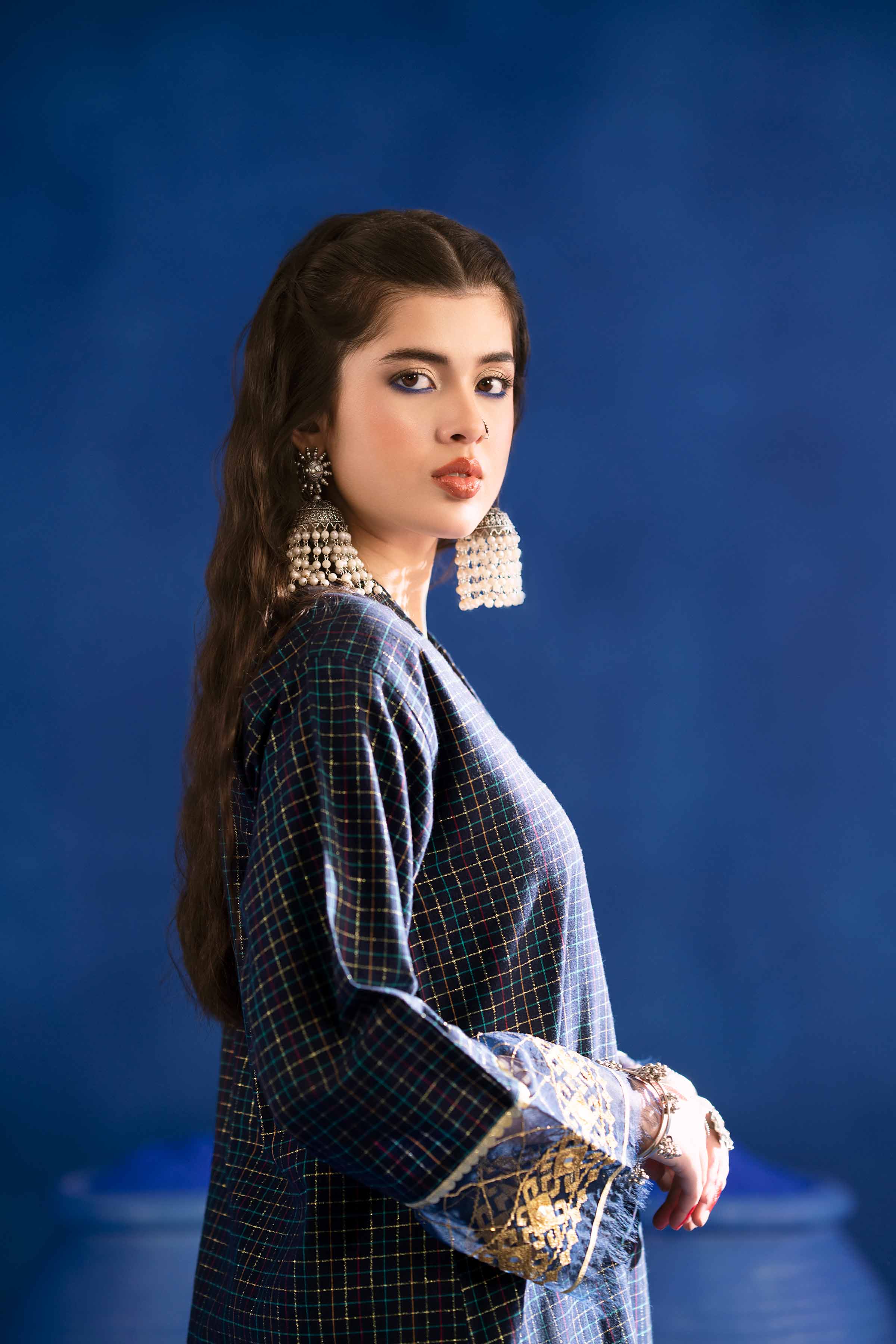 NishatUK - Brown Embroidered Yarn Dyed 1-piece ready to wear Shirt