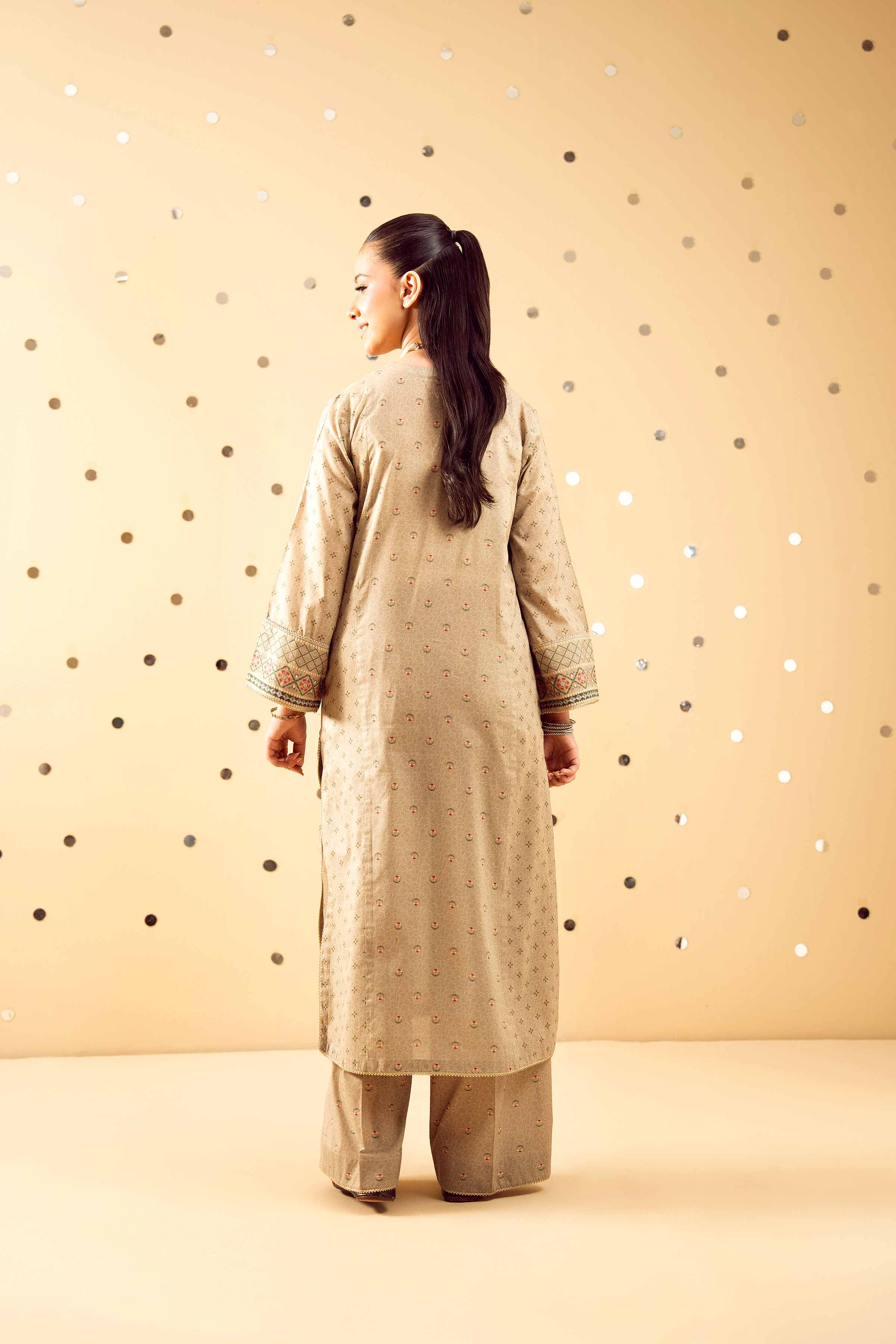 NishatUK - Grey Printed Lawn 2-piece ready to wear Dress