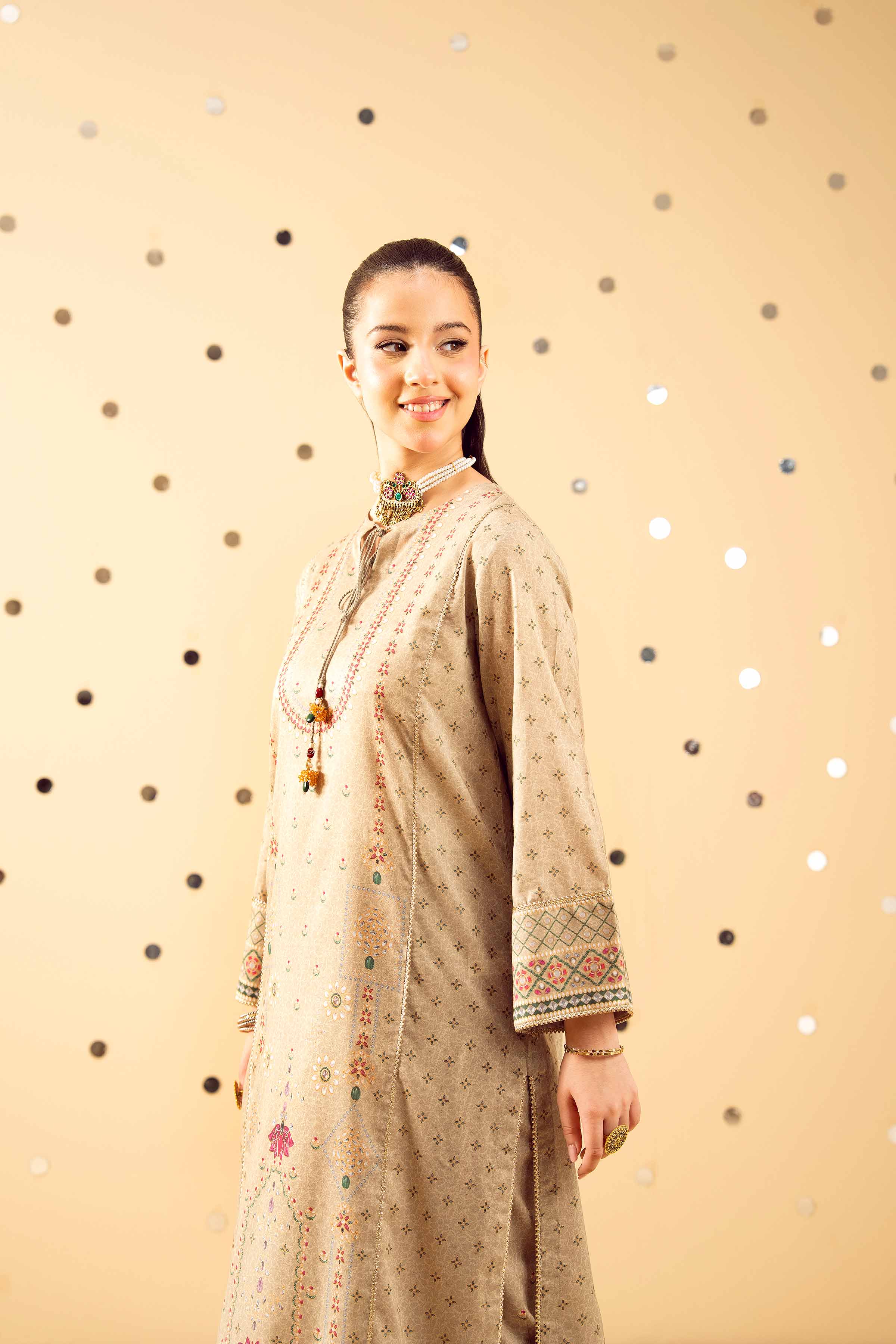 NishatUK - Grey Printed Lawn 2-piece ready to wear Dress