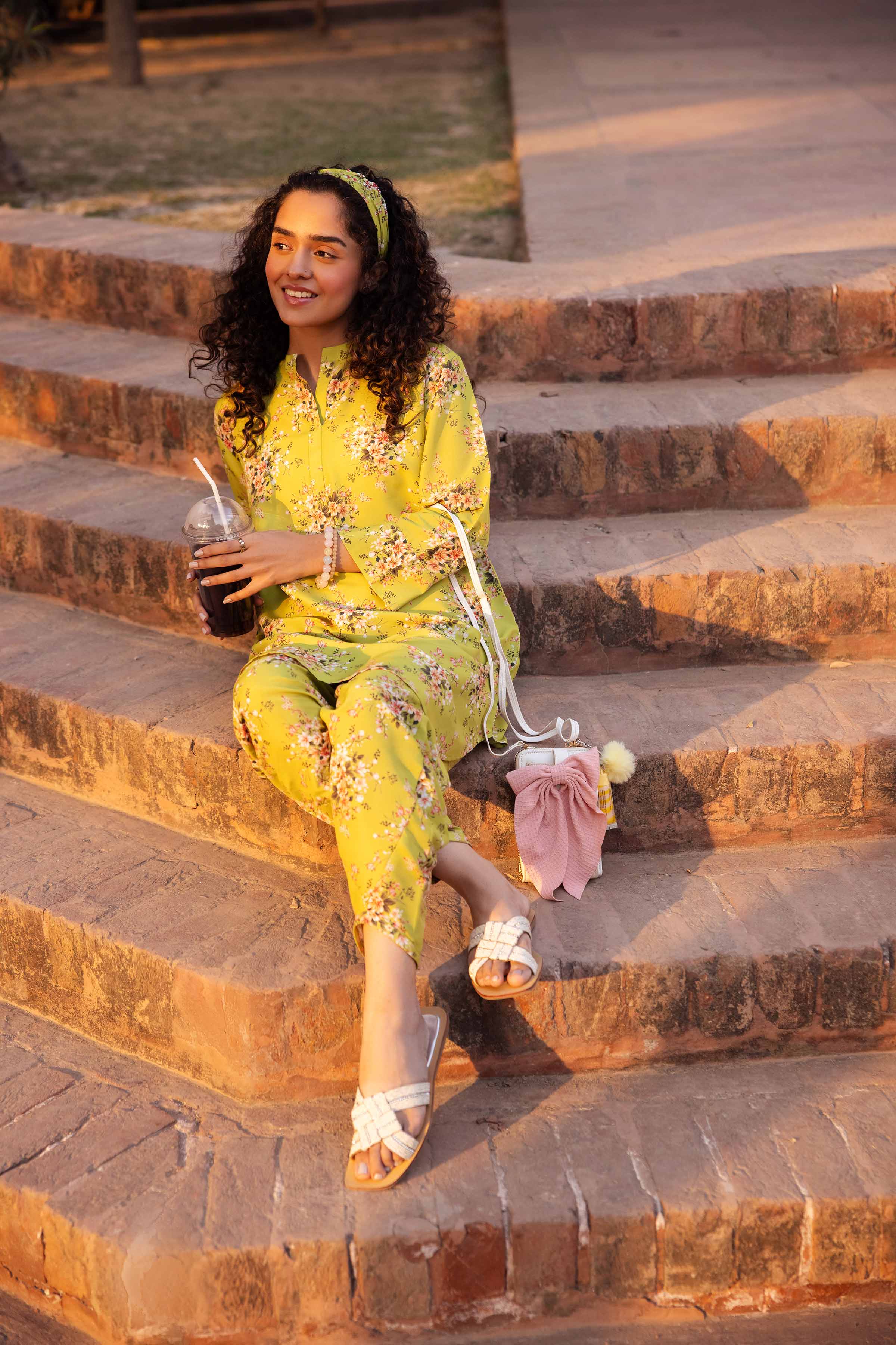 NishatUK - Brown Printed Lawn 2-piece ready to wear Dress