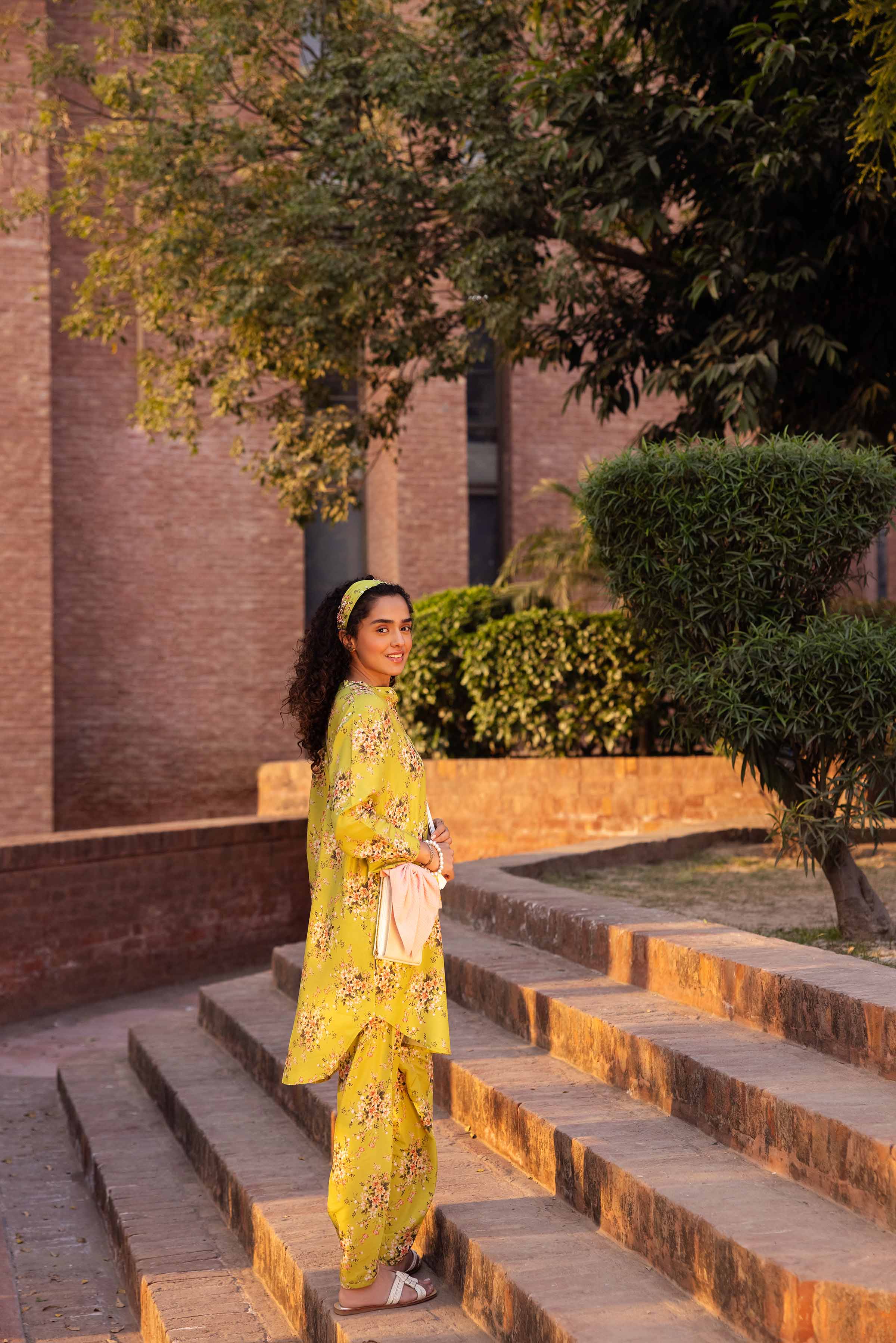 NishatUK - Brown Printed Lawn 2-piece ready to wear Dress