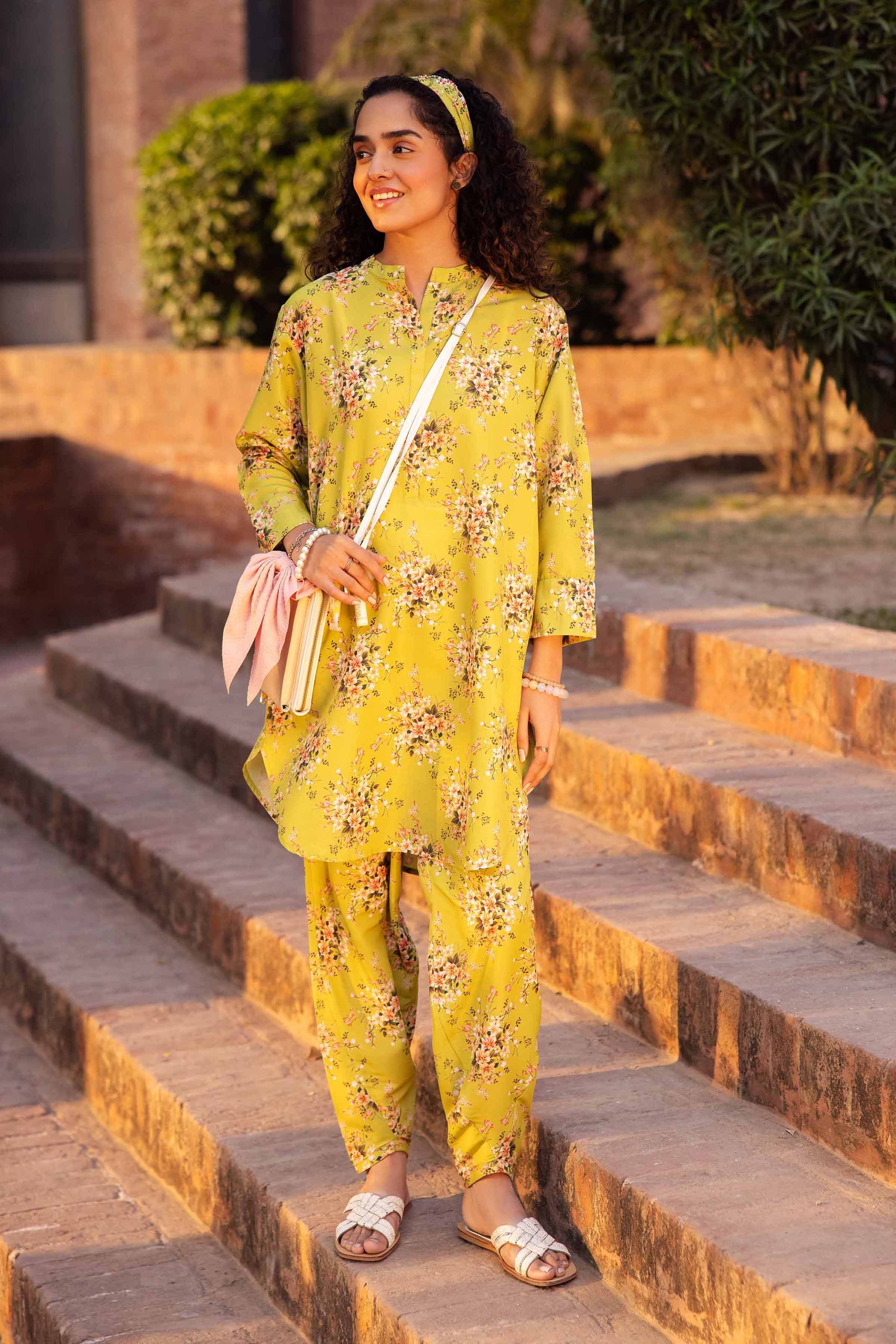 NishatUK - Brown Printed Lawn 2-piece ready to wear Dress